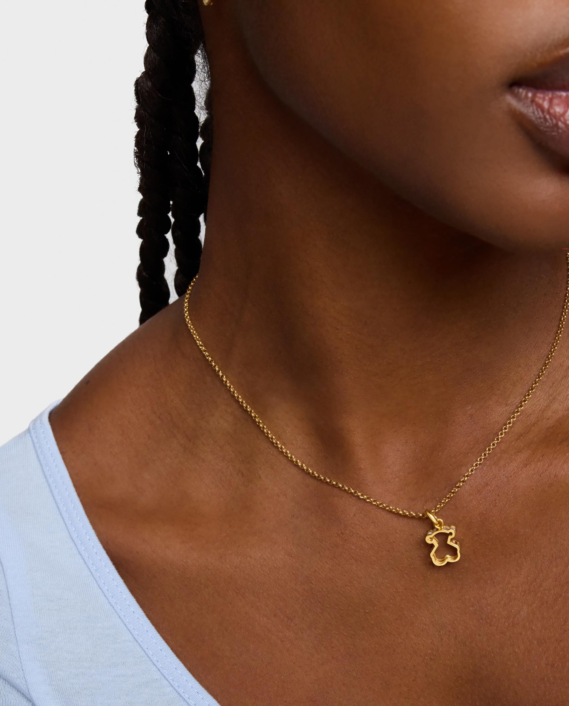 Pendente Galaxy com Banho de Ouro 18 Kt Sobre Prata e Metacrilato em Branco Branco-6