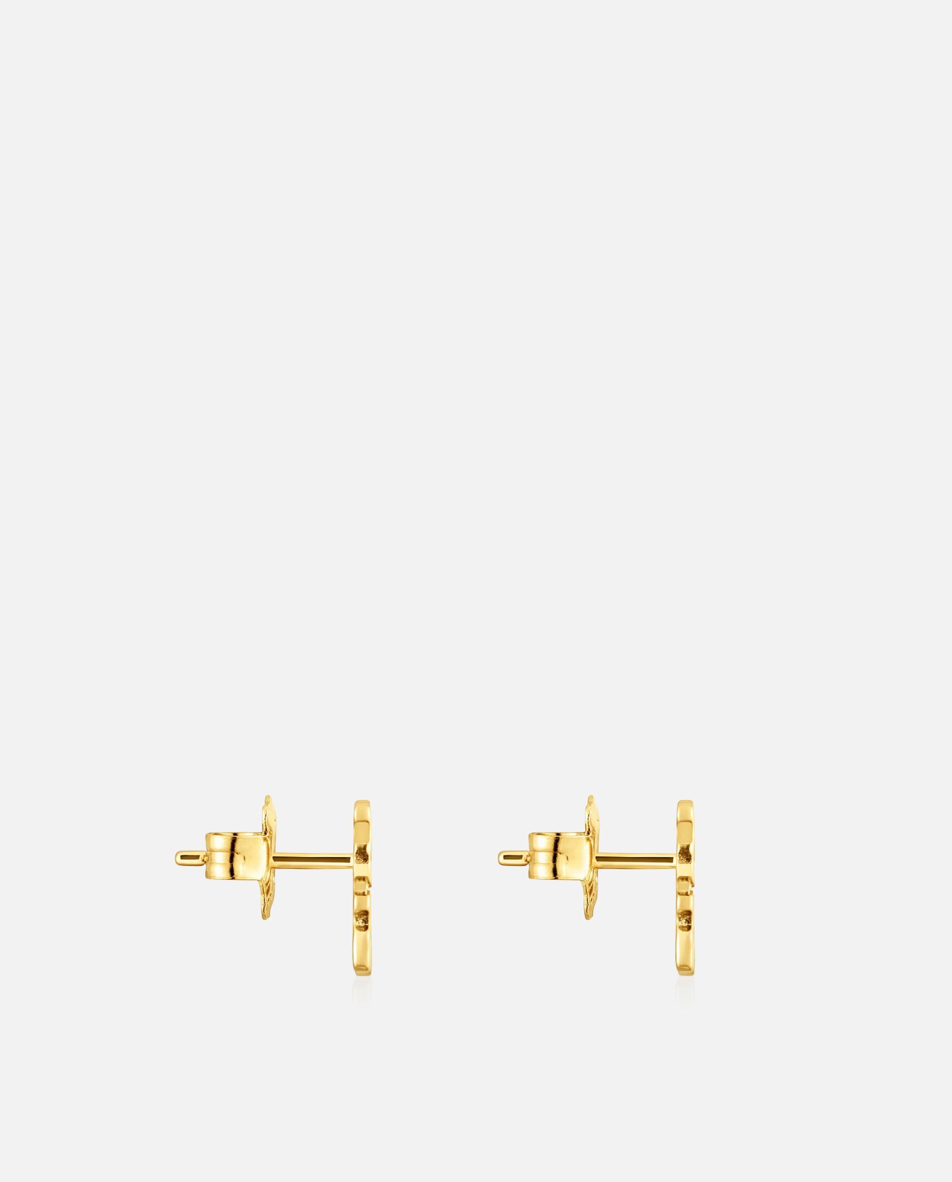 Brincos com Banho de Ouro 18 Kt Sobre Prata Tous Sweet 40s Dourado-2