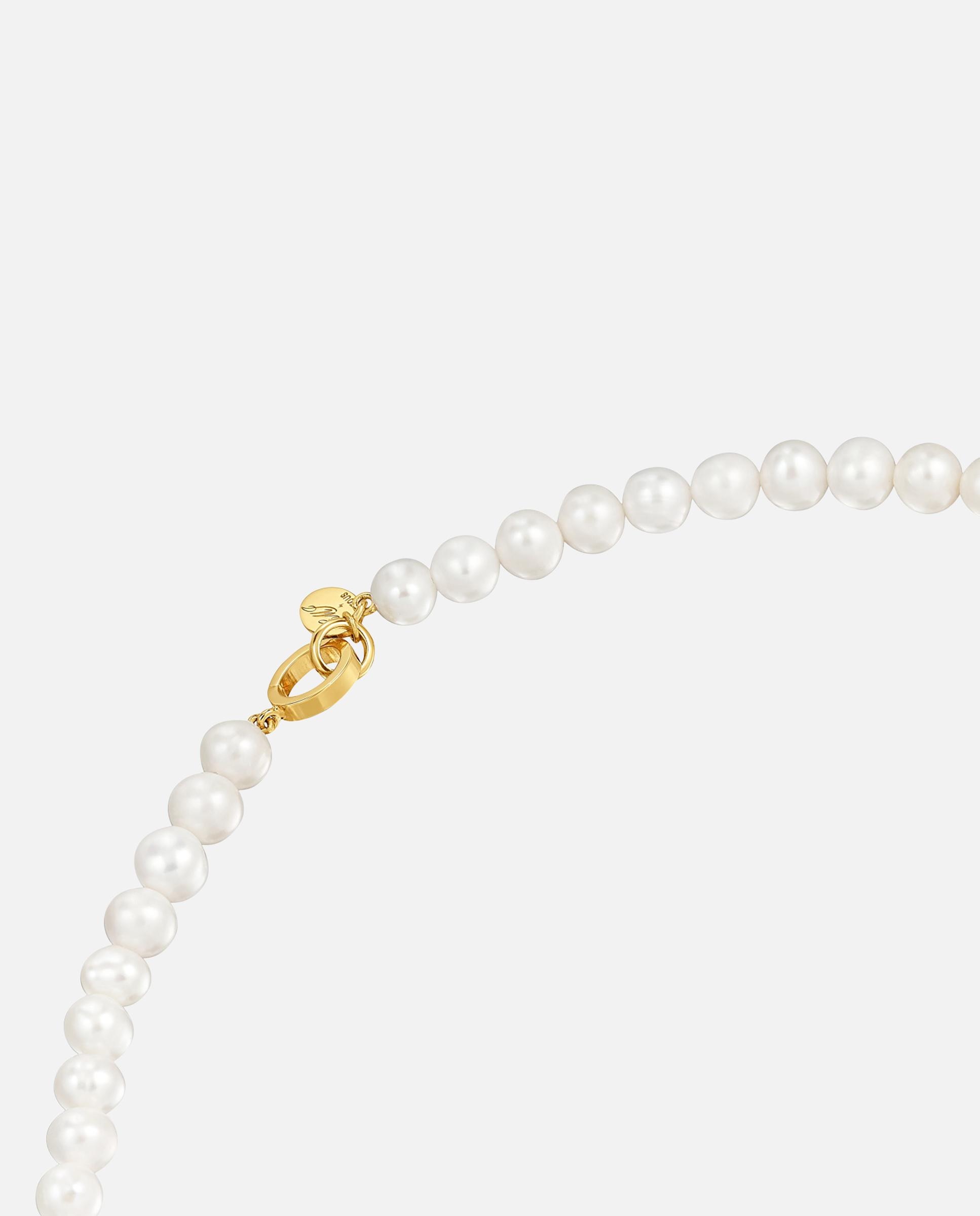 Colar Tous de Pérolas Banhado a Ouro 18 Kt Sobre Prata Branco-3