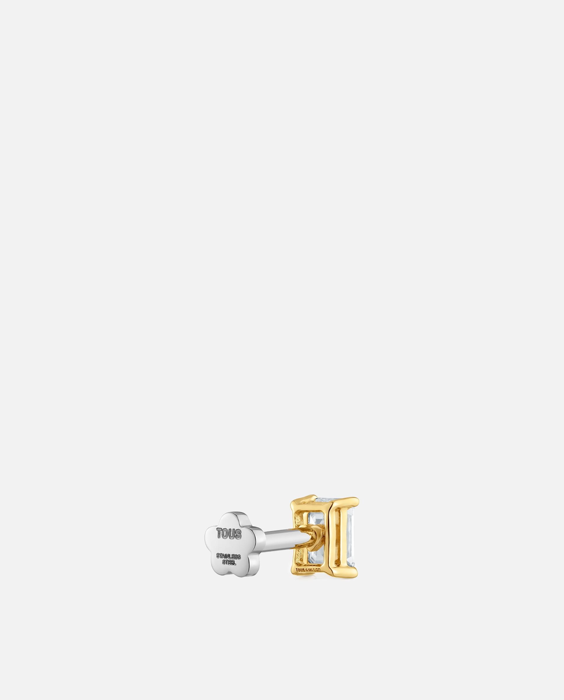 Piercing de Orelha Shine Lgd de Ouro 14 Kt e Diamante Criado em Laboratório 0,21 Ct Branco-3