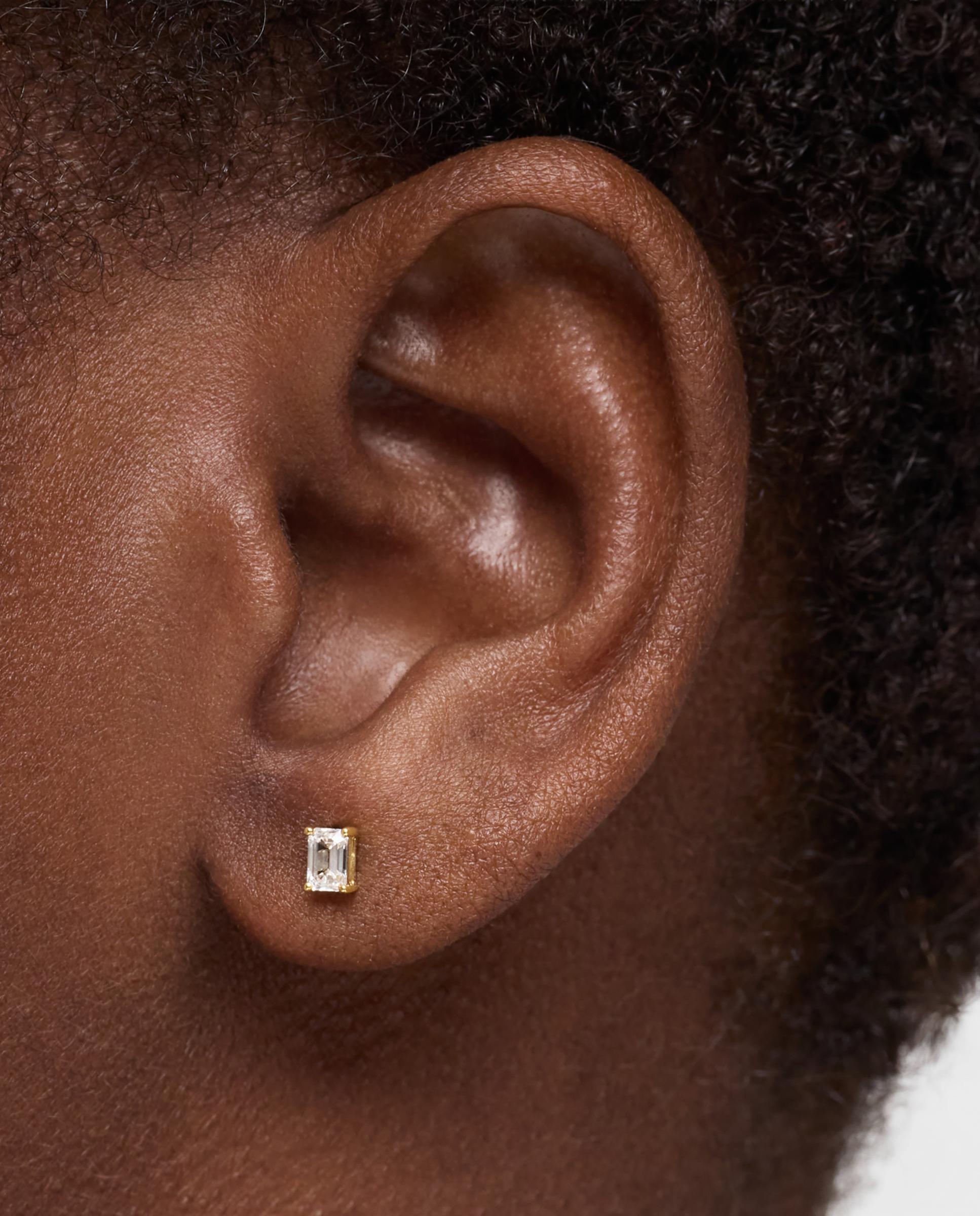 Piercing de Orelha Shine Lgd de Ouro 14 Kt e Diamante Criado em Laboratório 0,21 Ct Branco-4