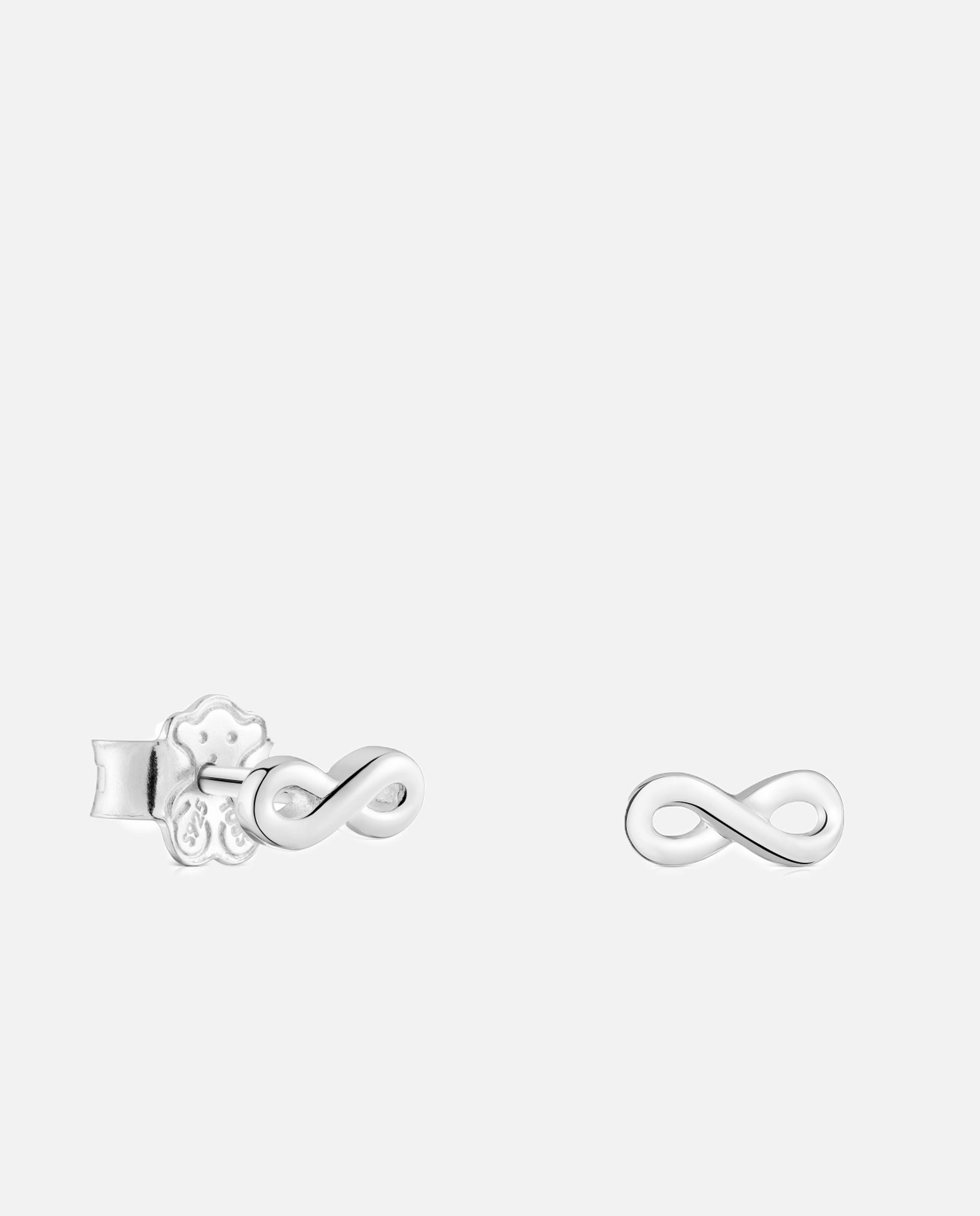 Imagem 0 de Brincos Motivos Infinito de Prata