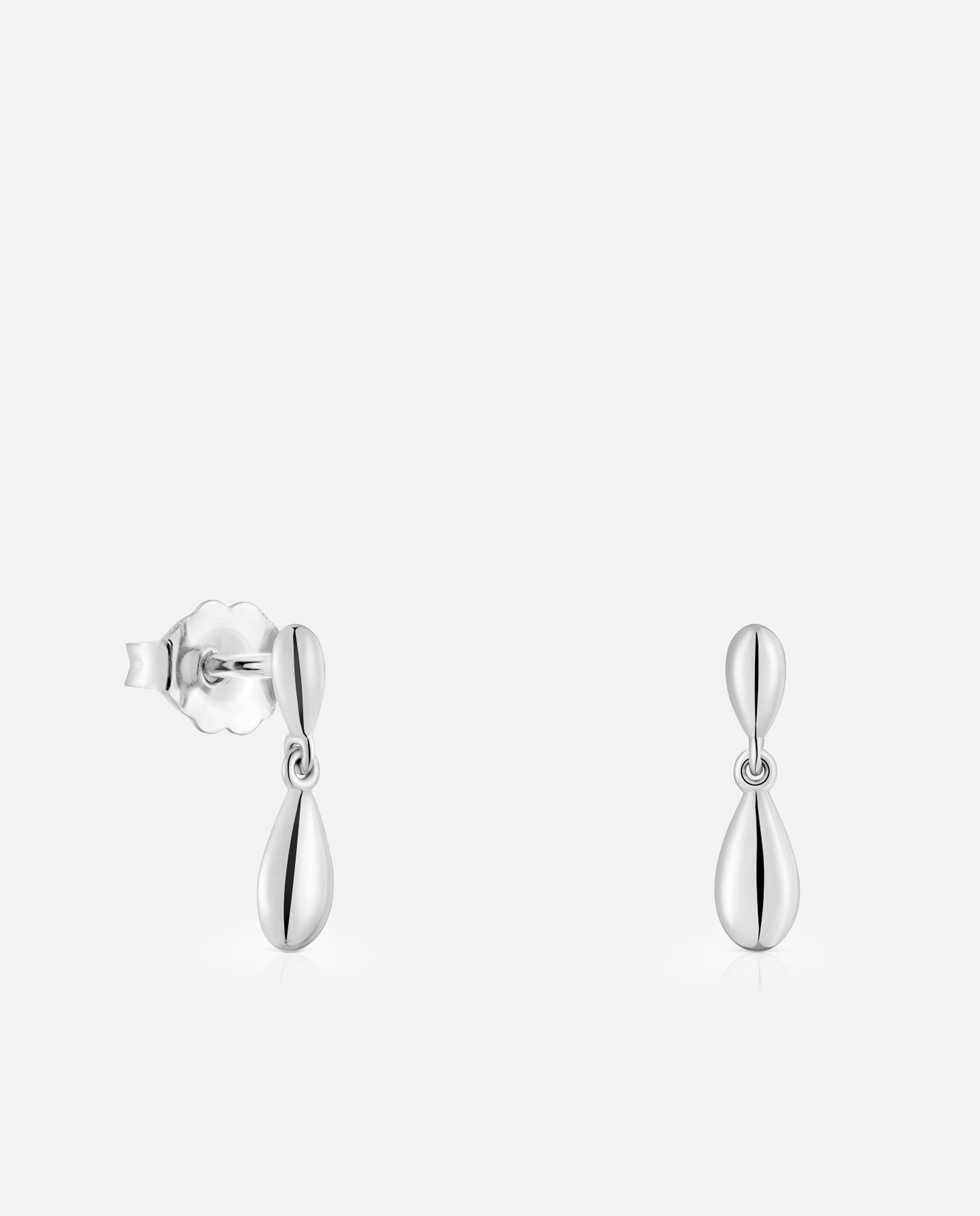 Imagem 0 de Brincos Motivos Compridos Motivo Gota de Prata