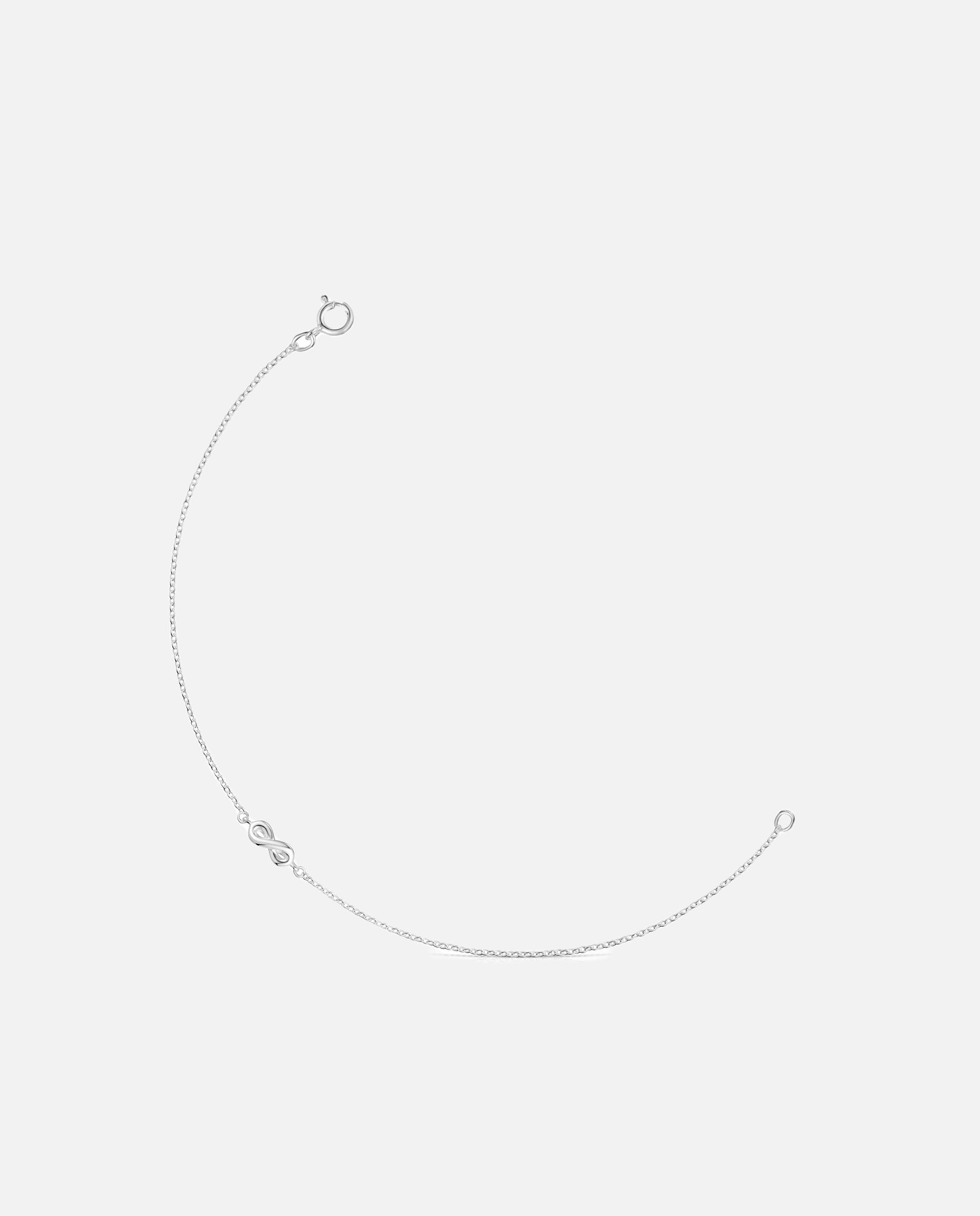 Imagem 0 de Pulseira de Corrente Motivos Infinito de Prata