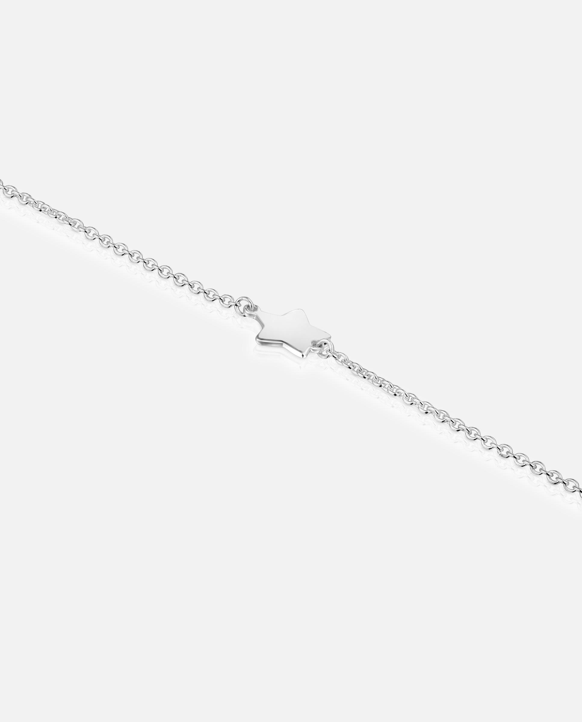 Pulseira de Corrente com Motivos Estrela de Prata Prateado-3