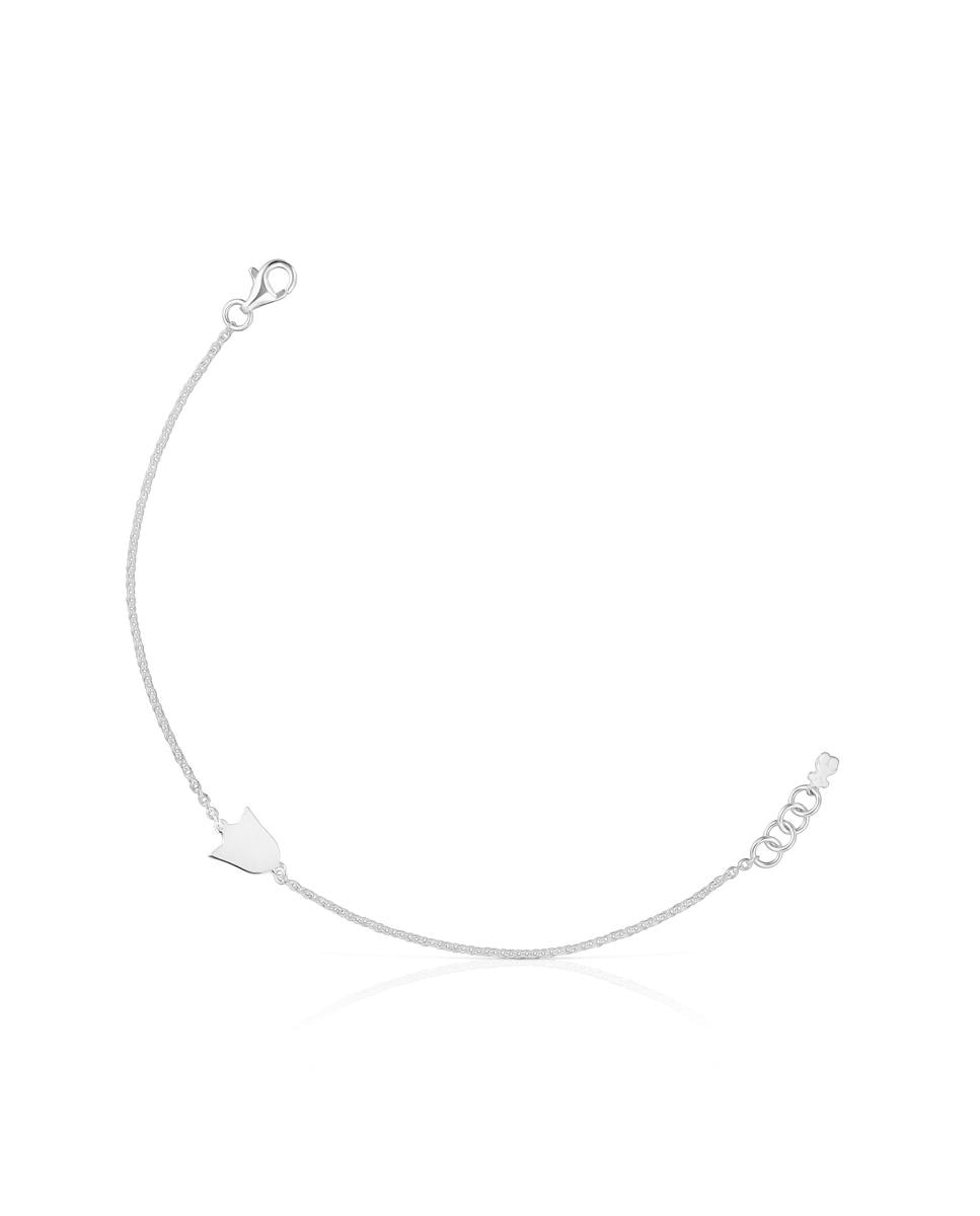 Imagem 0 de Pulseira de Corrente com Motivos Tulipa de Prata
