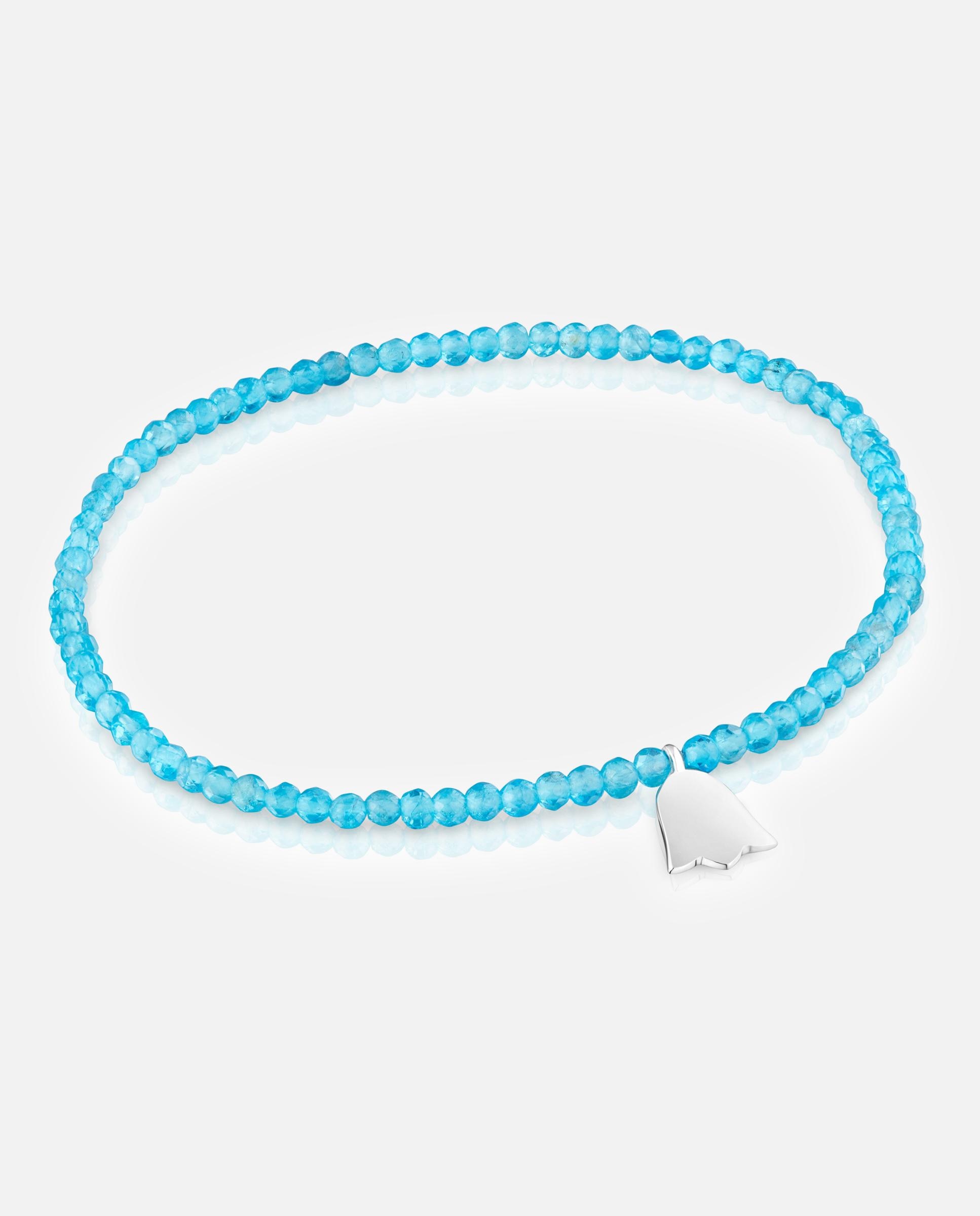Imagem 0 de Pulseira com Charms Motivos Elástica com Apatito Neón e Tulipa de Prata