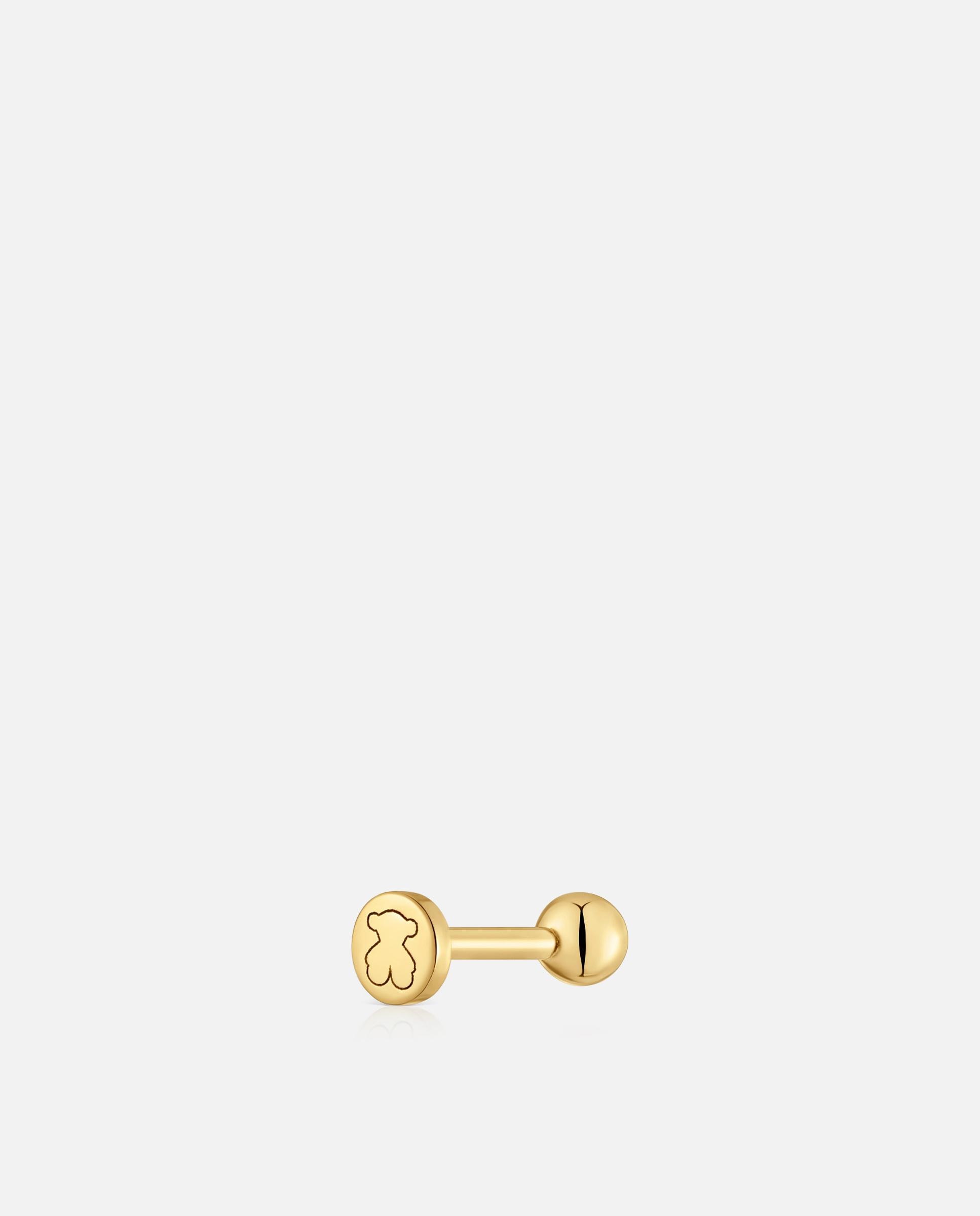 Piercing de Ouro 14 Kt Motivo Bola 6 Mm Tous Basics Dourado-3
