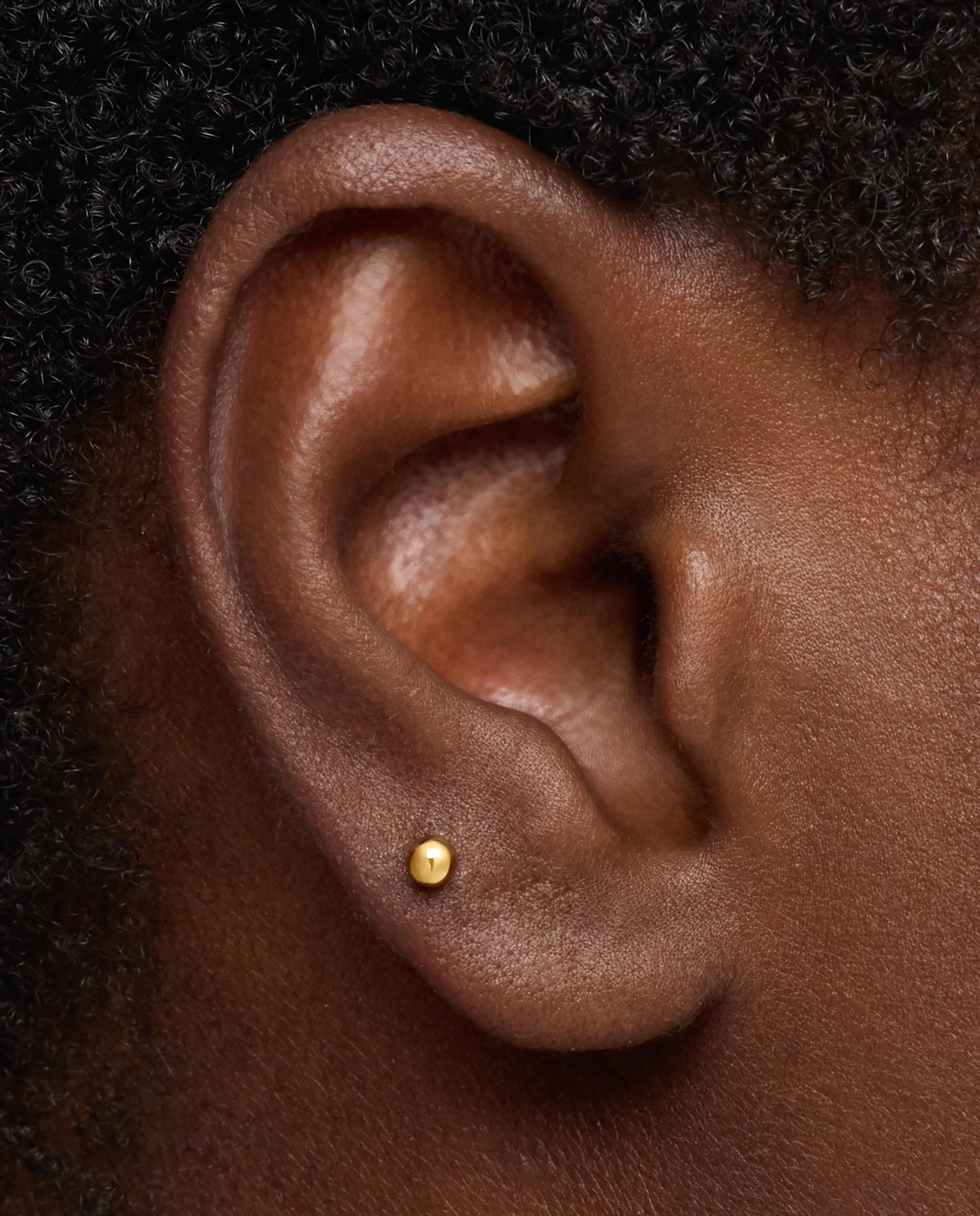 Piercing de Ouro 14 Kt Motivo Bola 6 Mm Tous Basics Dourado-5
