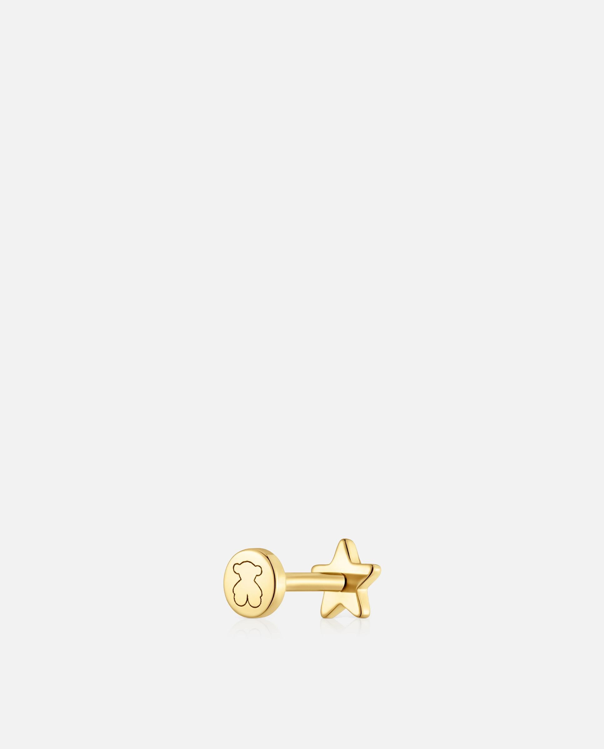 Piercing de Ouro 14 Kt Motivo Estrela 6 Mm Tous Basics Dourado-3