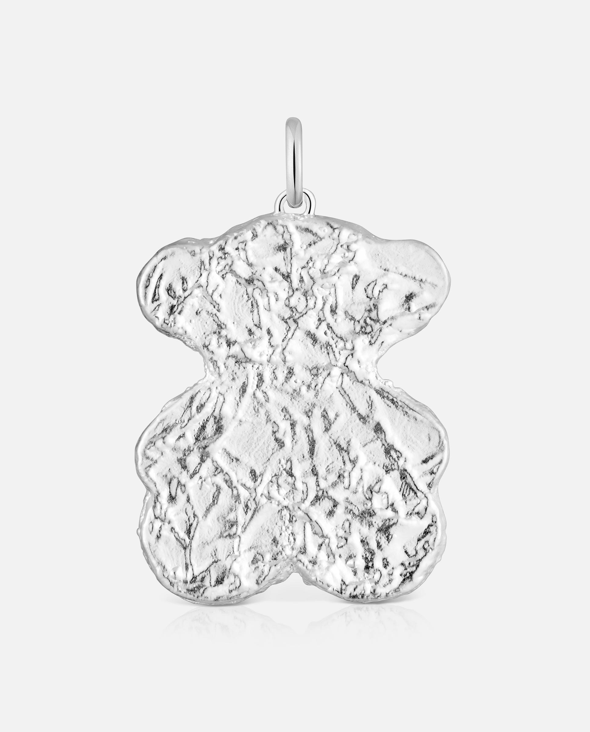 Pendente Sweet Dolls Grande de Prata Urso Bombom Prateado-1