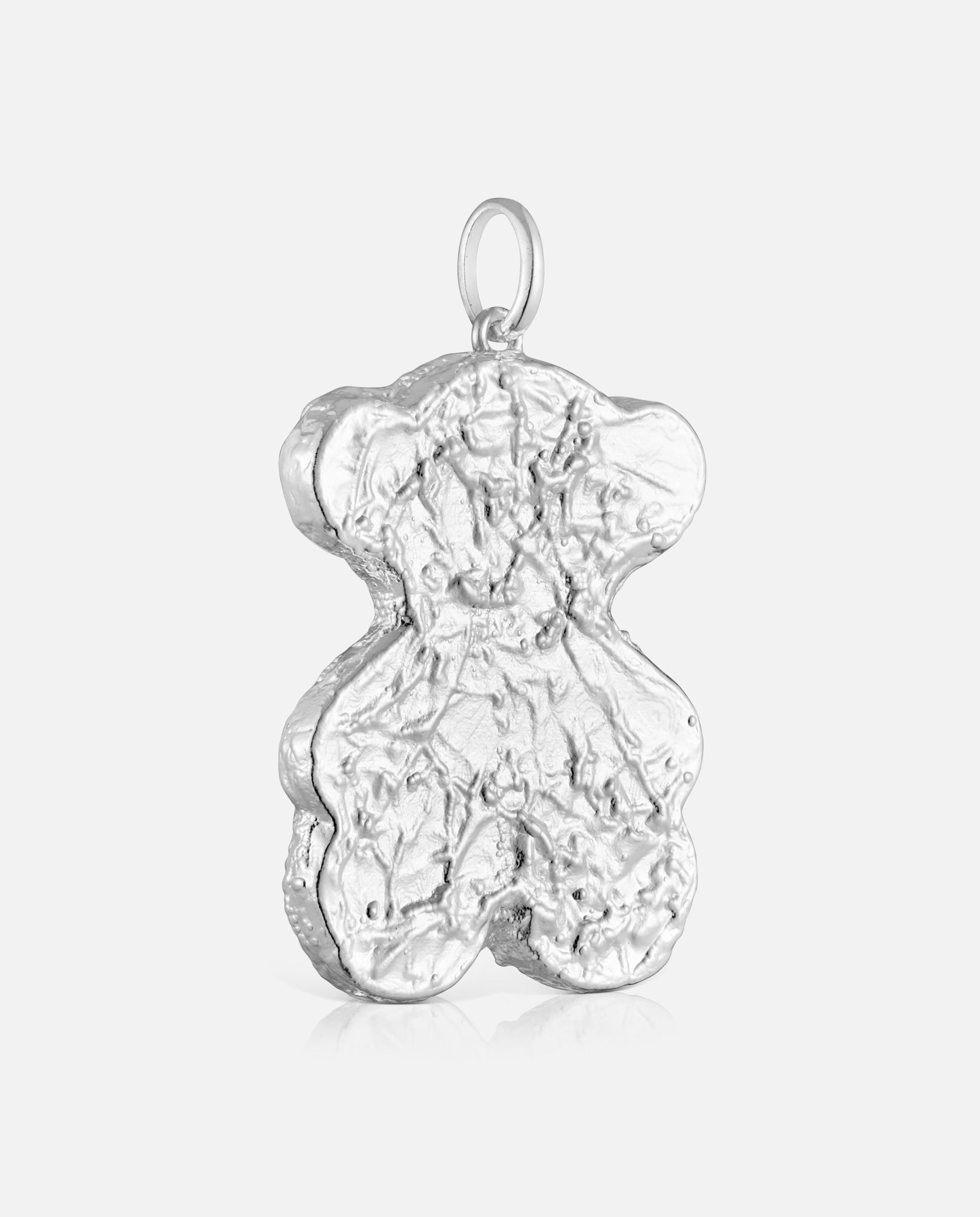 Pendente Sweet Dolls Grande de Prata Urso Bombom Prateado-2