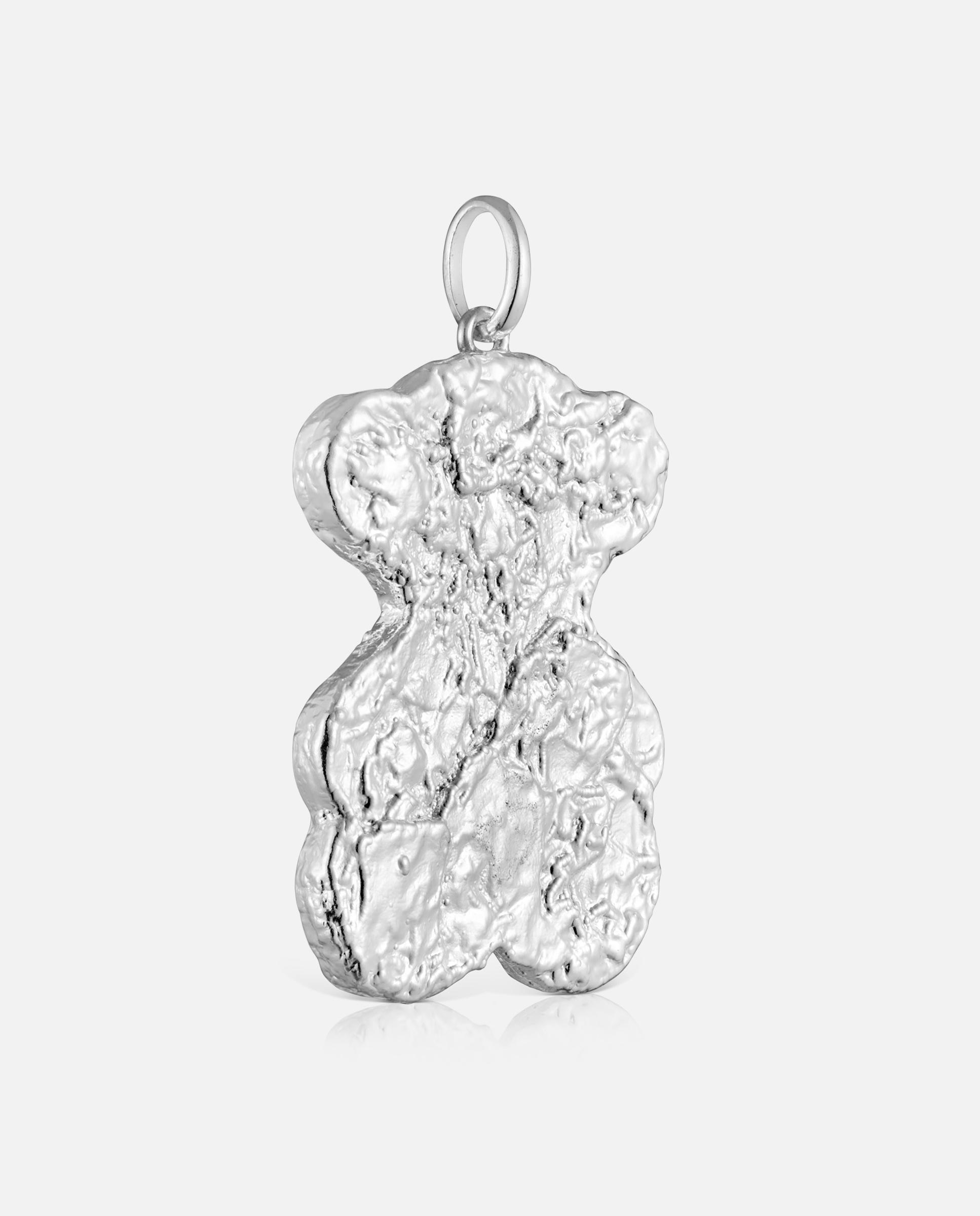 Pendente Sweet Dolls Grande de Prata Urso Bombom Prateado-3
