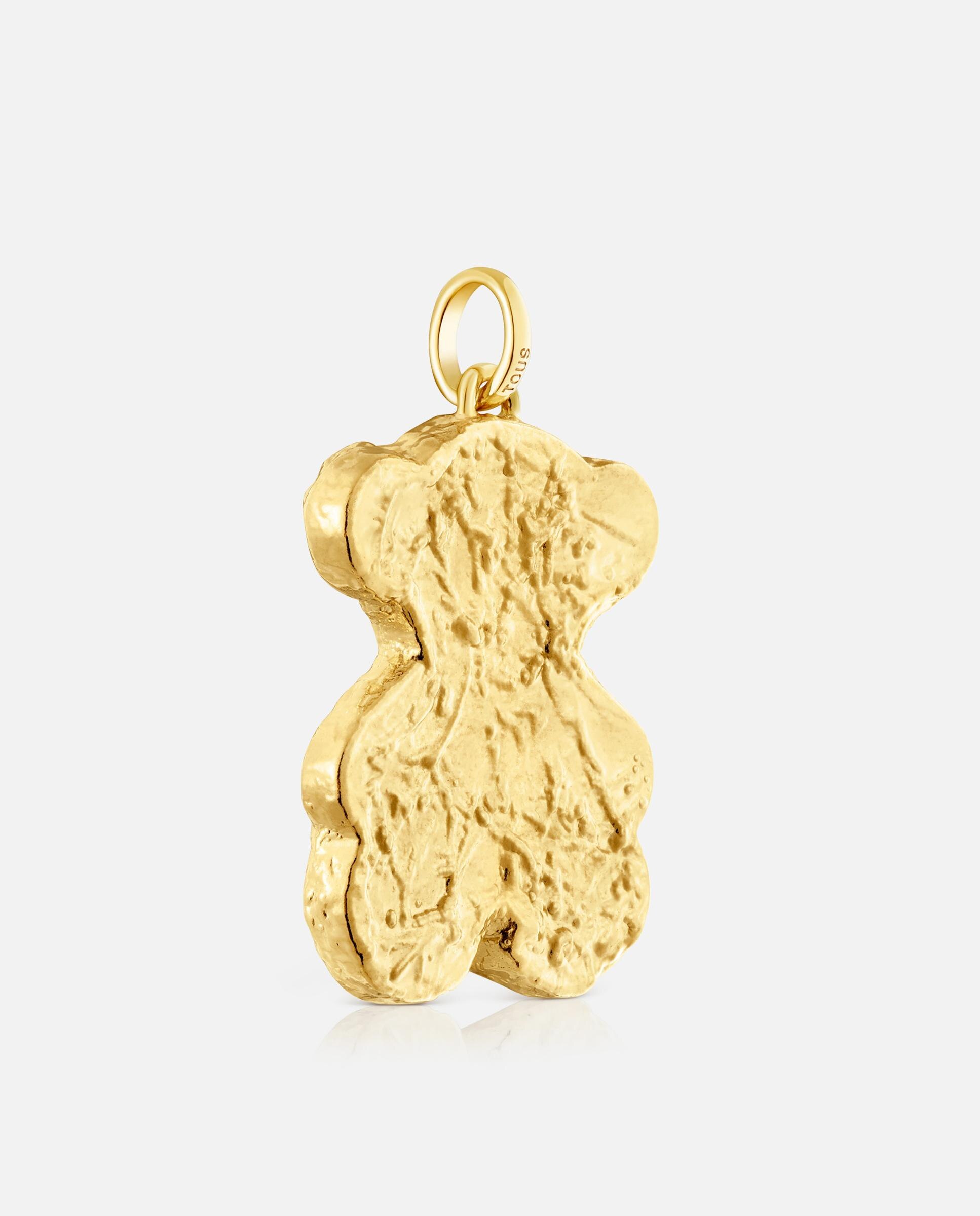 Pendente Sweet Dolls Grande Banhado em Ouro 18 Kt Sobre Prata Urso Bombom Dourado-2