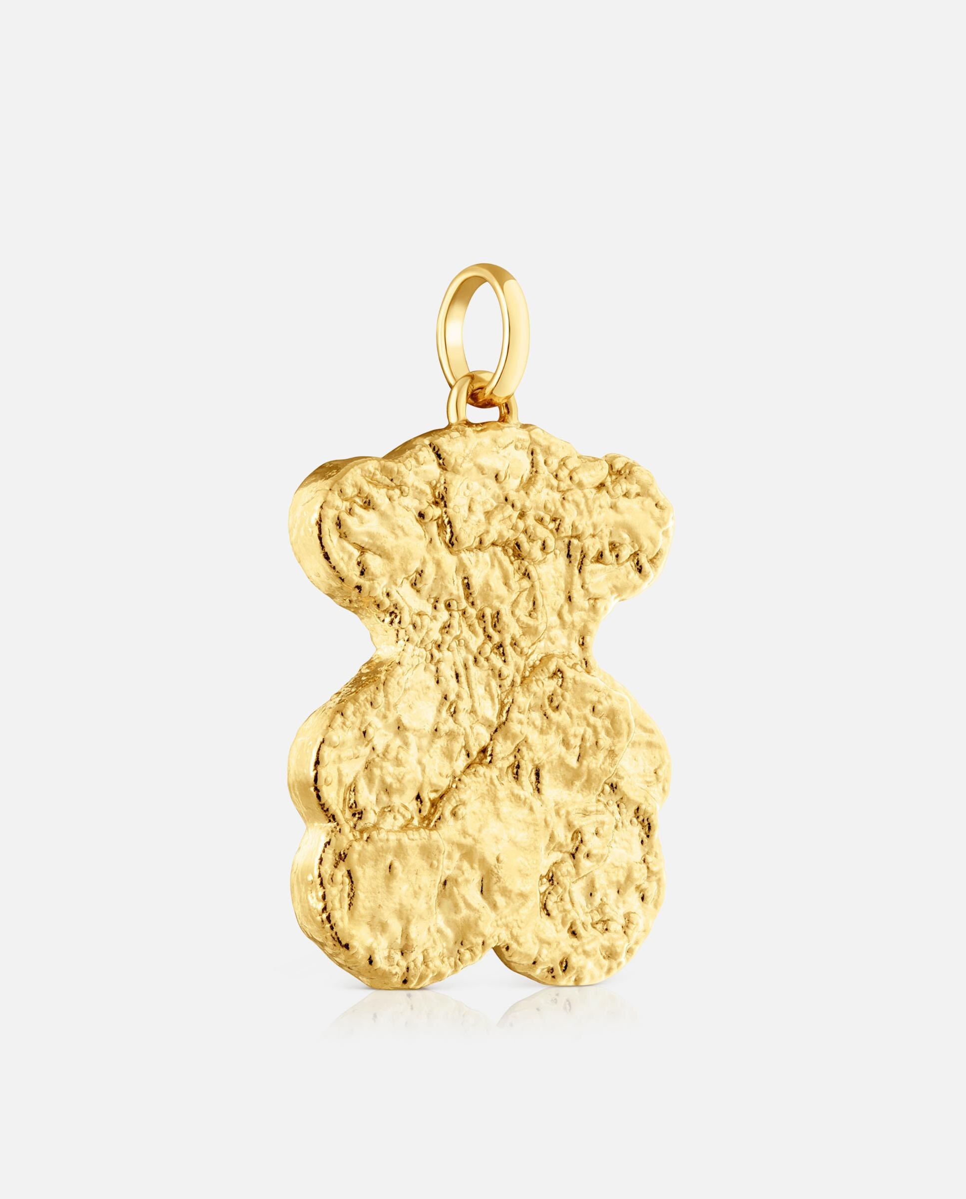 Pendente Sweet Dolls Grande Banhado em Ouro 18 Kt Sobre Prata Urso Bombom Dourado-3