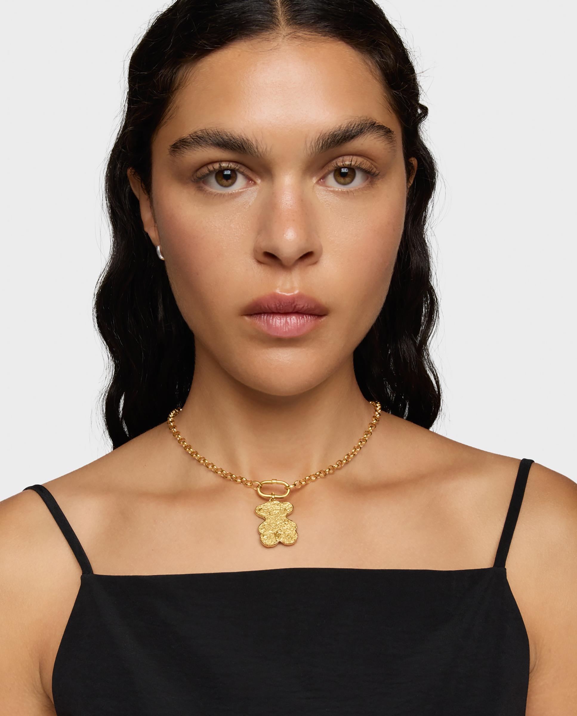 Pendente Sweet Dolls Grande Banhado em Ouro 18 Kt Sobre Prata Urso Bombom Dourado-4