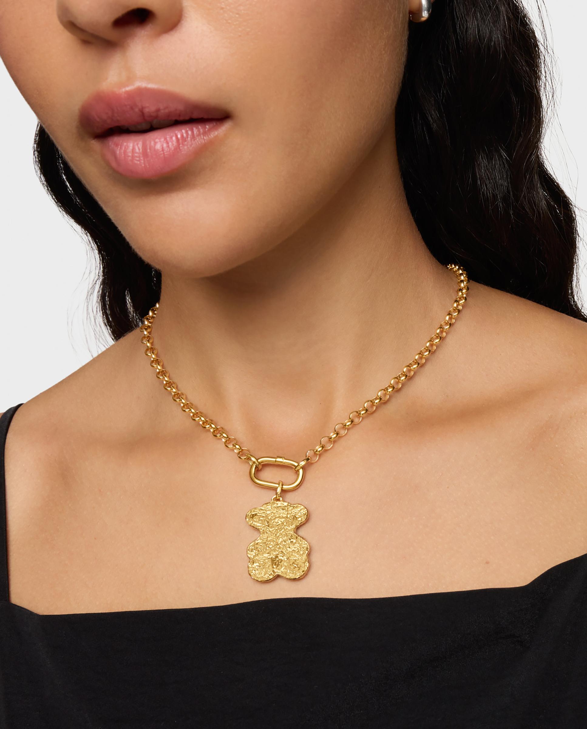 Pendente Sweet Dolls Grande Banhado em Ouro 18 Kt Sobre Prata Urso Bombom Dourado-6
