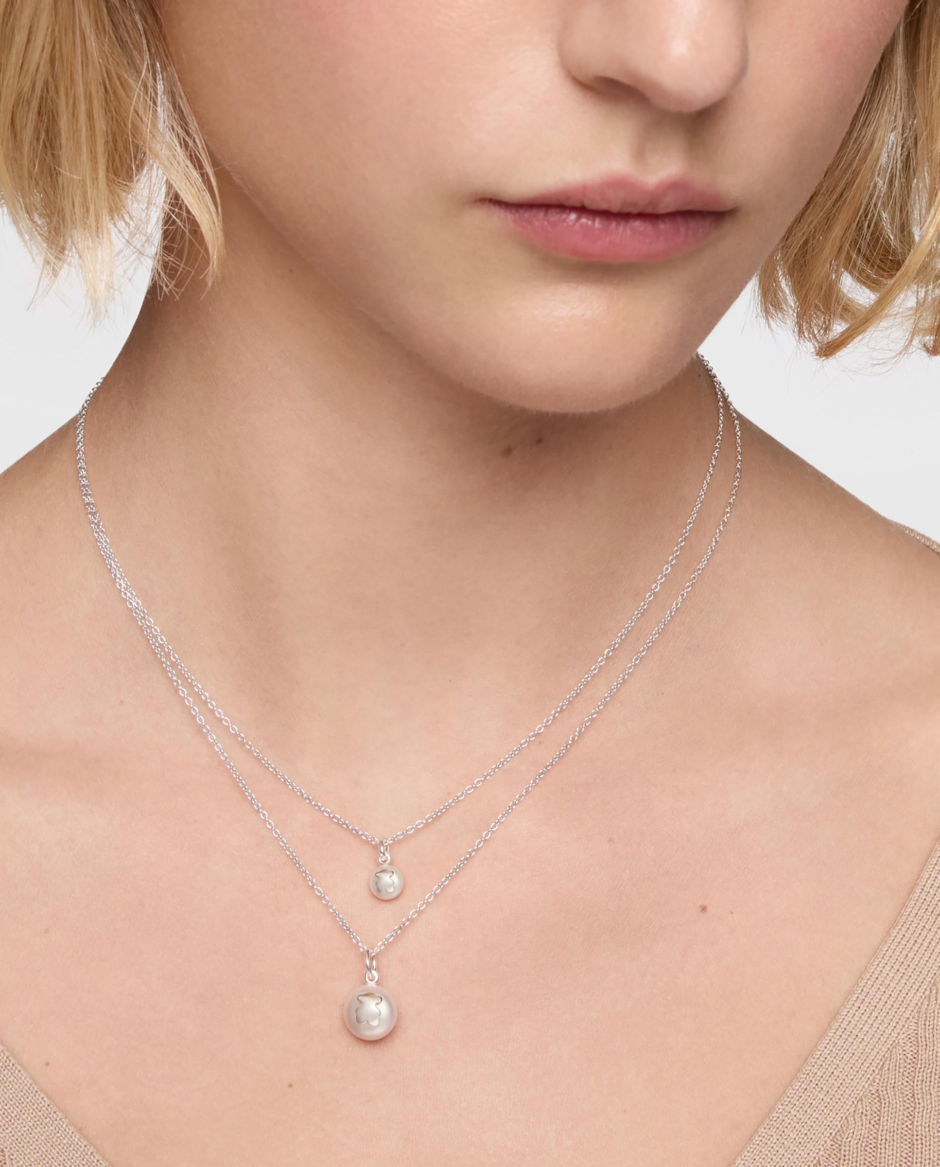 Colar Curto de Prata e Pérola Cultivada de Água Doce 6,5 Mm Icon Pearl Branco-4