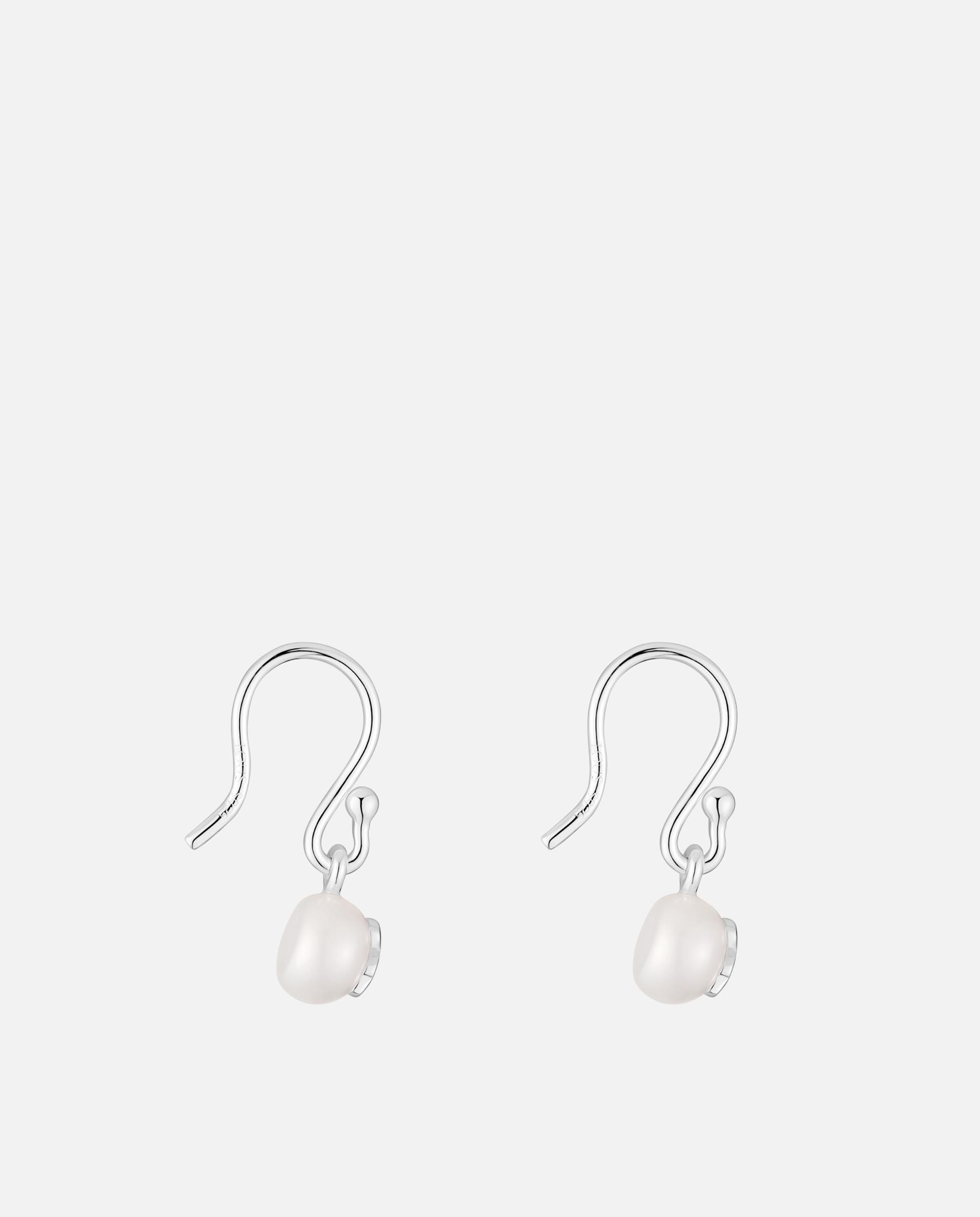 Brincos Curtos de Prata e Pérolas Cultivadas Icon Pearl Branco-2