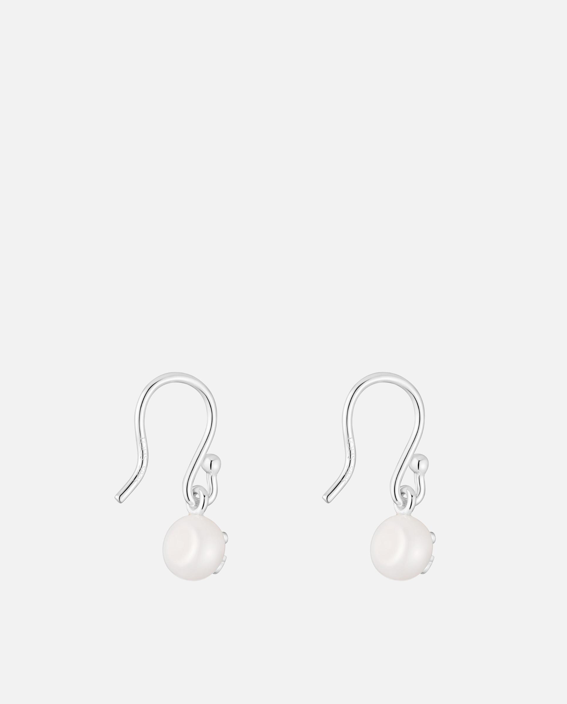 Brincos Curtos de Prata e Pérolas Cultivadas Icon Pearl Branco-3