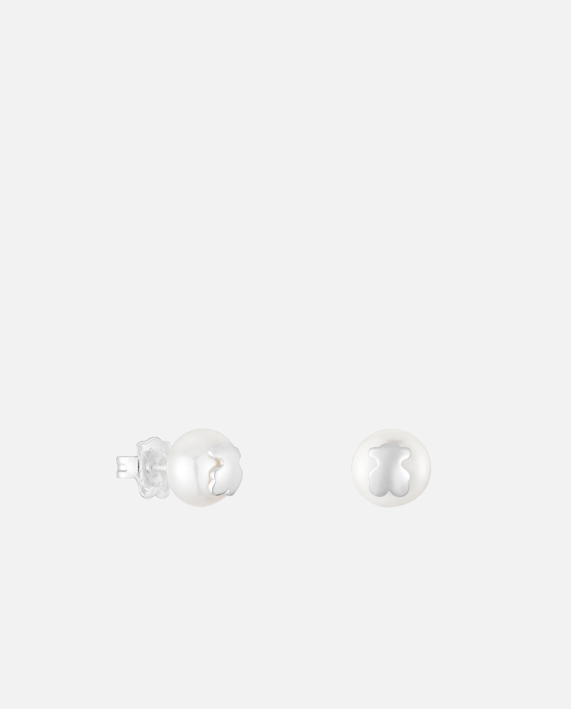 Brincos de Prata e Pérolas Cultivadas Icon Pearl Branco-1
