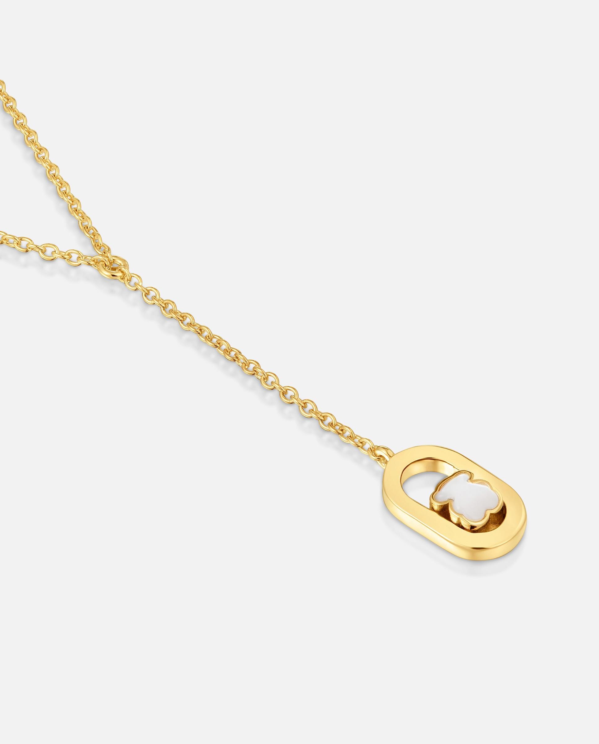 Colar Camille Banhado em Ouro 18 Kt Sobre Prata e Madrepérola Branco-2