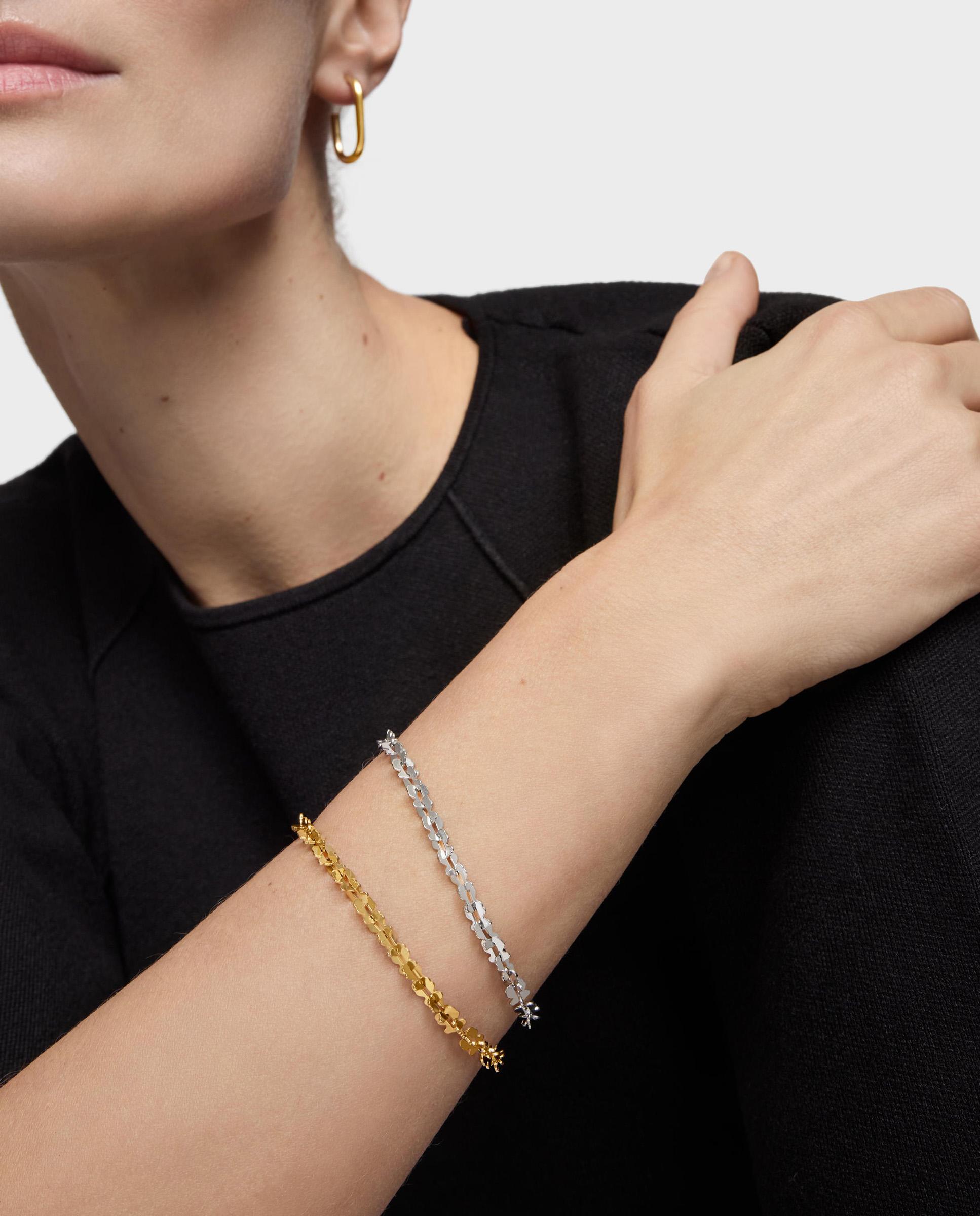 Pulseira de Corrente Carrusel de Aço em Dourado com Motivos Urso Dourado-5