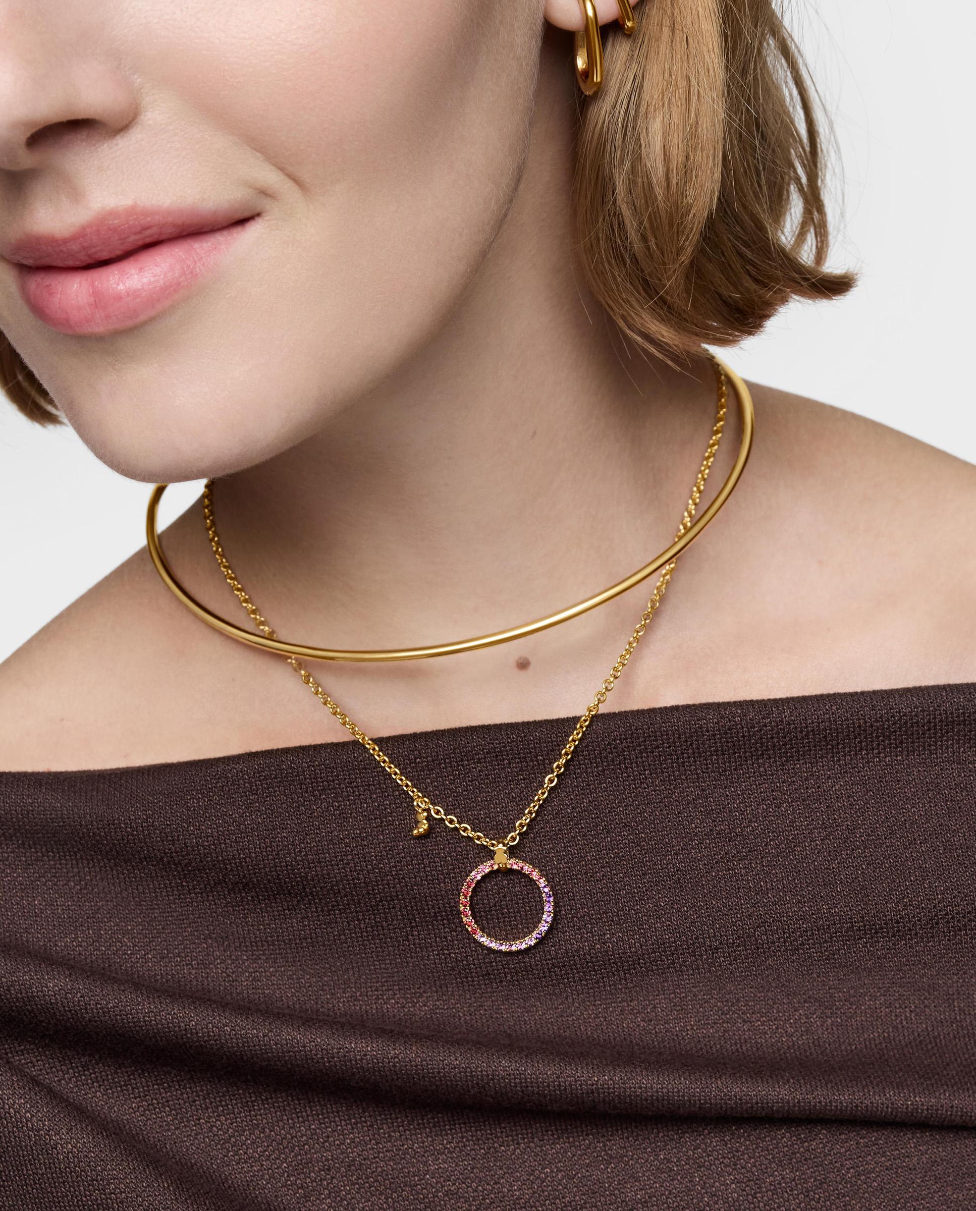 Pendentes Straight Banhado em Ouro 18 Kt Sobre Prata com Gemas Multicolor-5