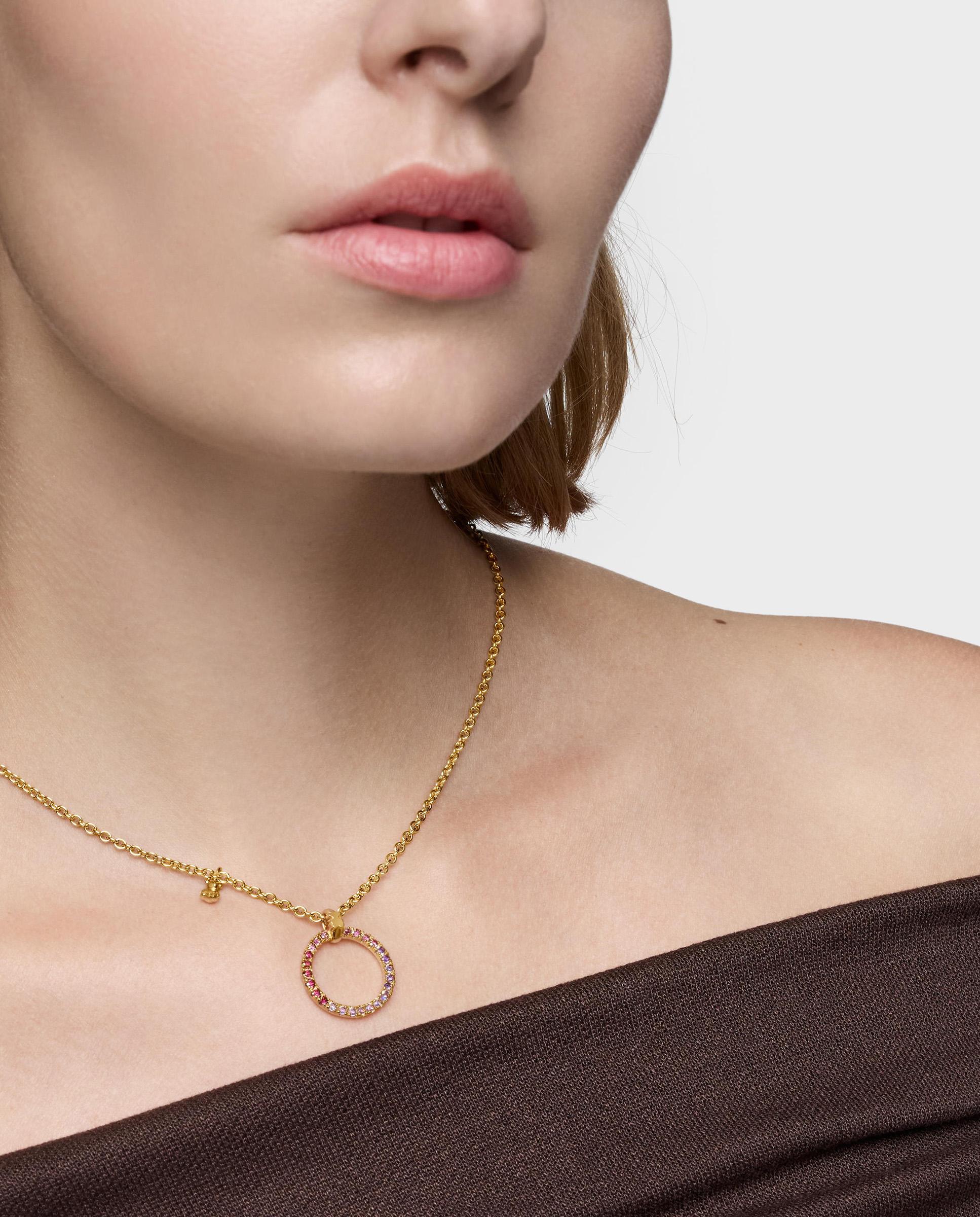 Pendentes Straight Banhado em Ouro 18 Kt Sobre Prata com Gemas Multicolor-6