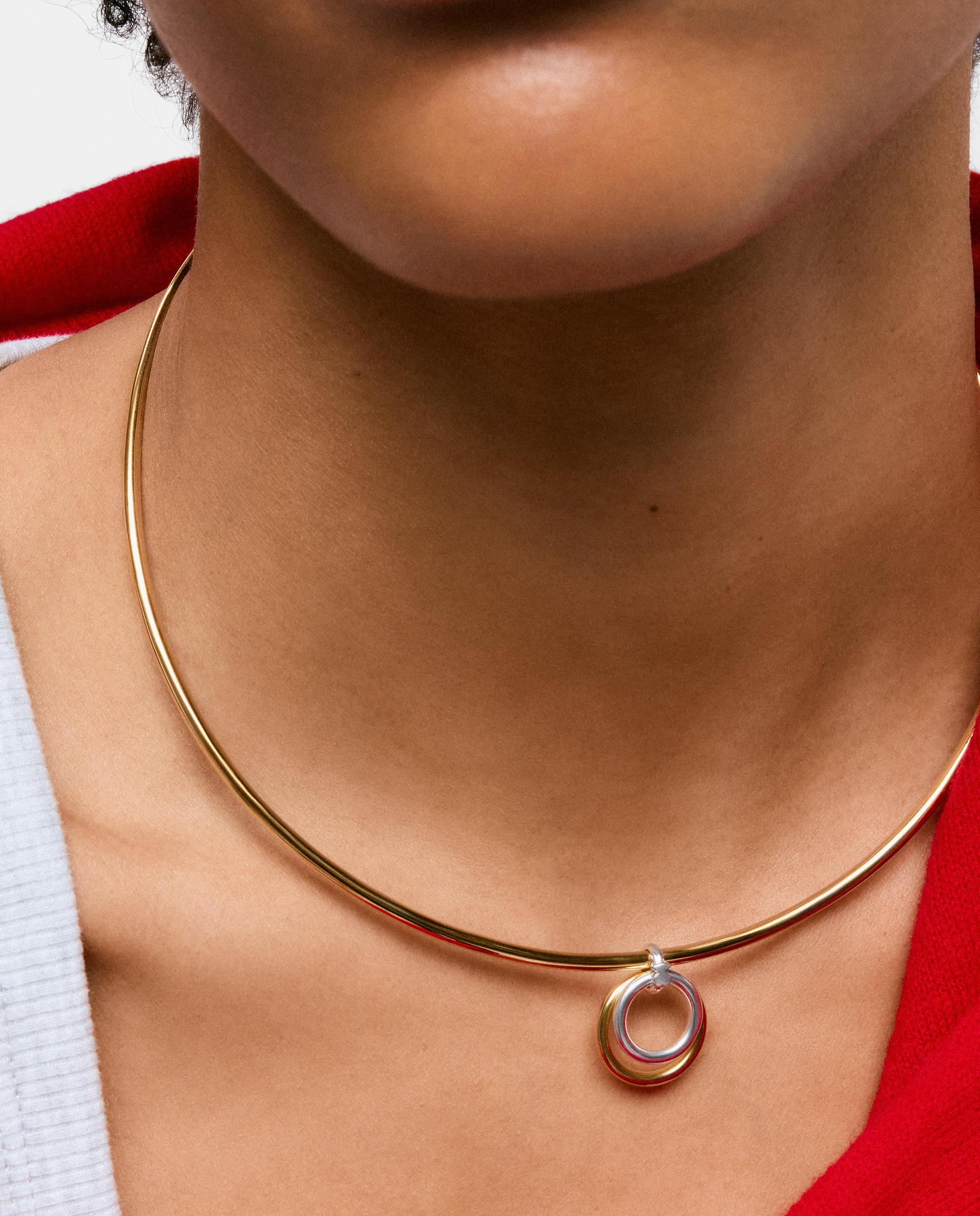 Pendentes Straight com Argola Dupla Bicolor Bicolor-5