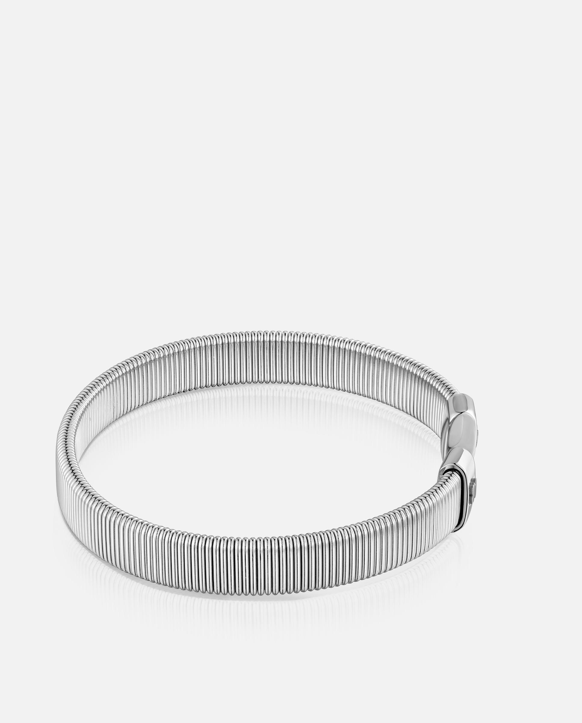 Pulseira Rígida Bulevard de Aço 8 Mm Prateado-2