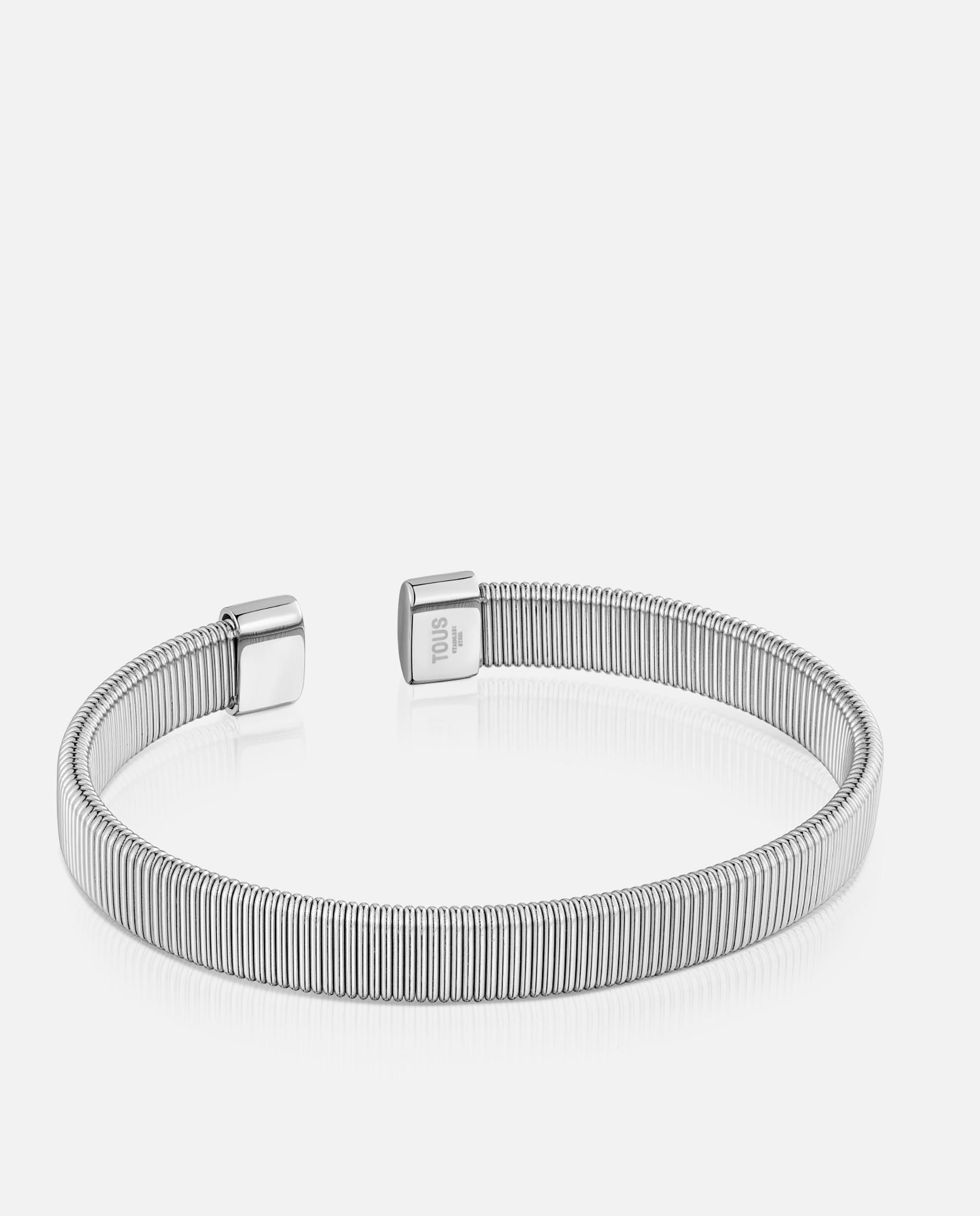 Pulseira Rígida Bulevard de Aço 8 Mm Prateado-3