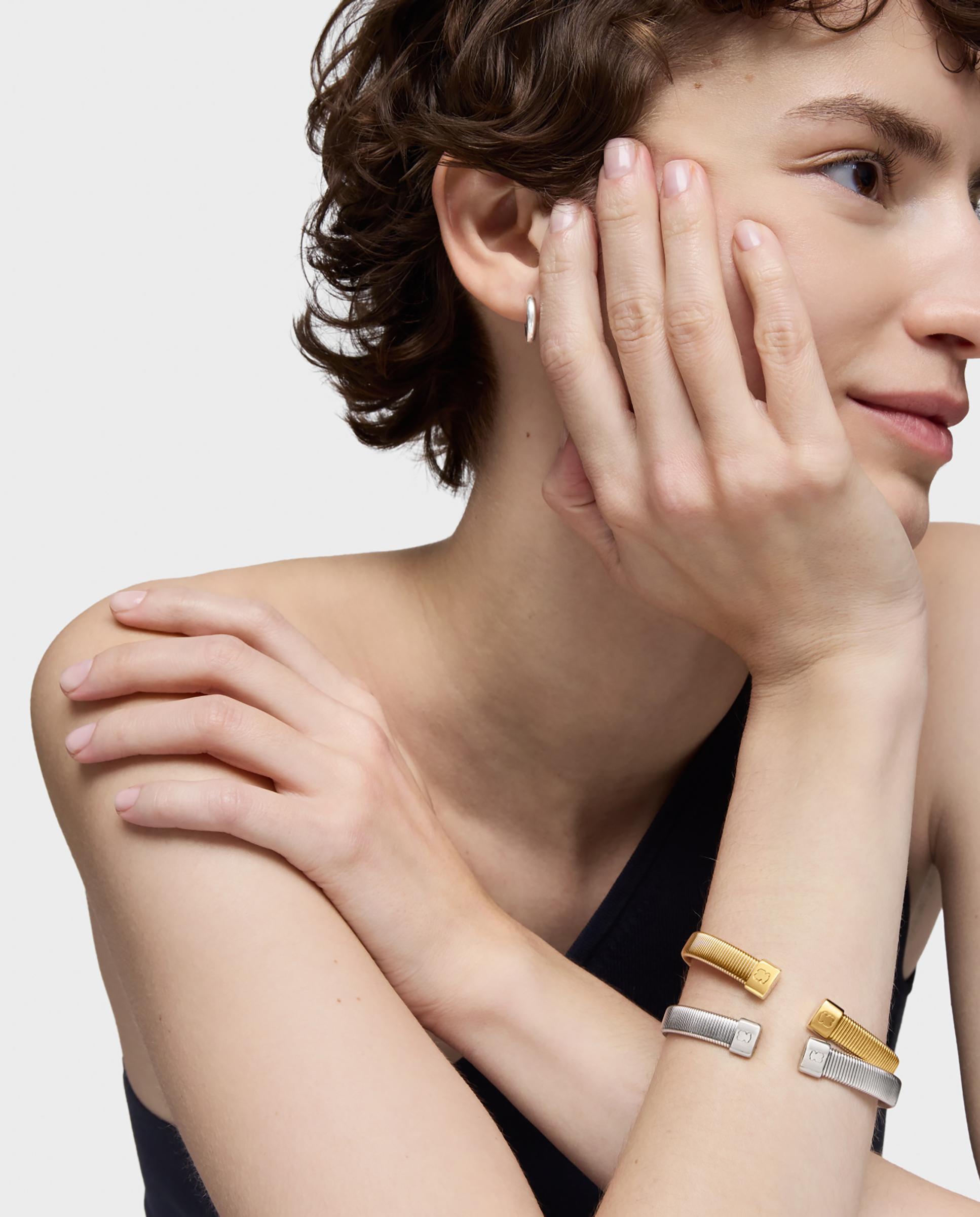 Pulseira Rígida Bulevard de Aço 8 Mm Prateado-5