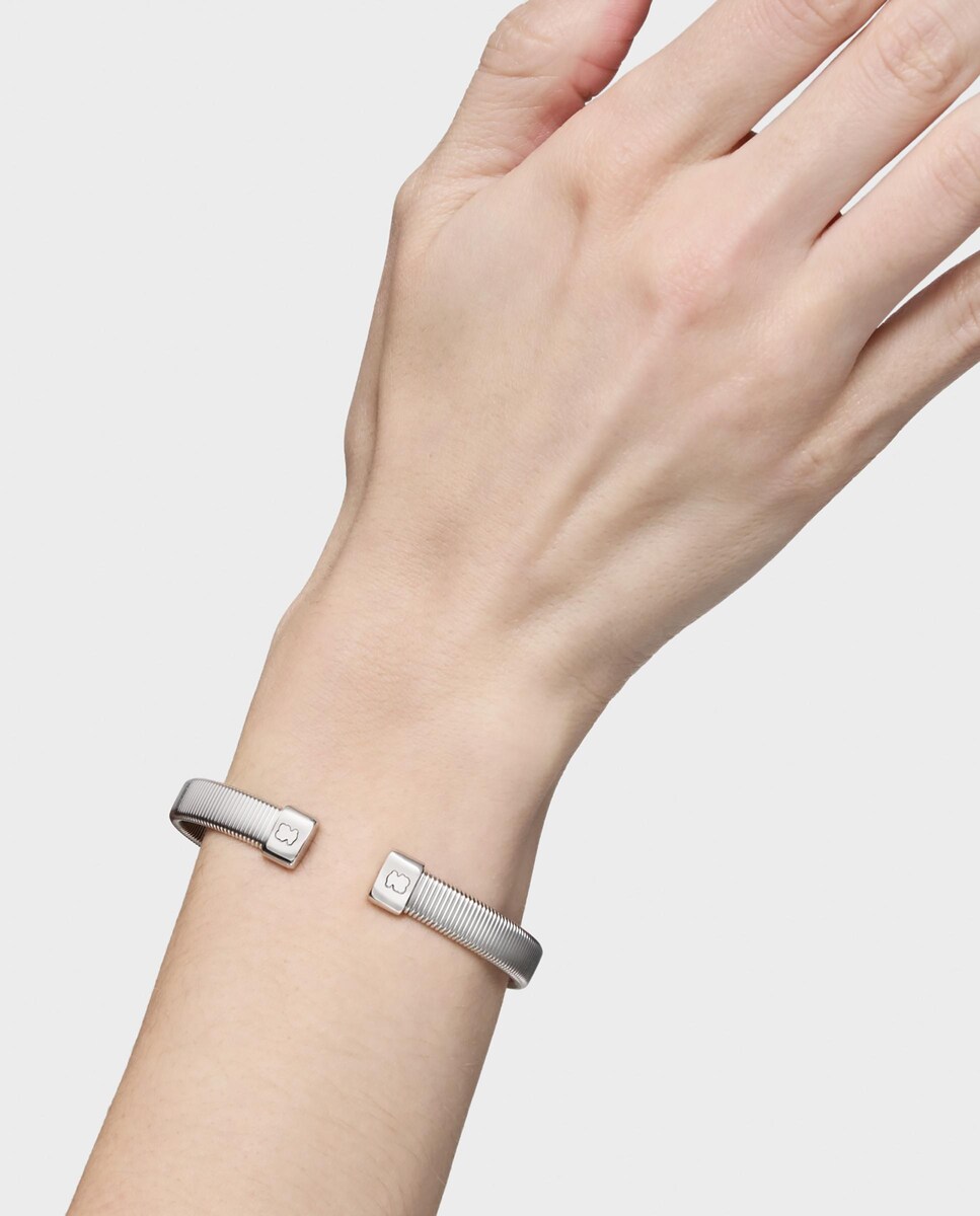 Pulseira Esclava Bulevard de Aço 8 Mm Prateado-6