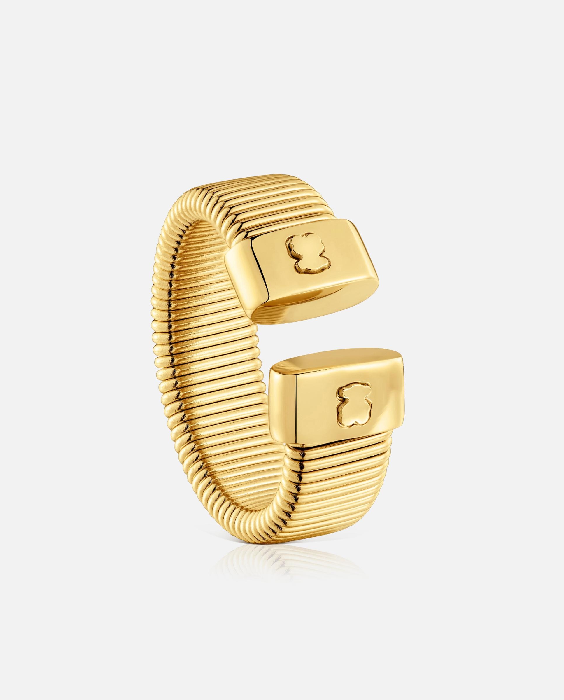 Anel Bulevard de Aço Dourado Dourado-1