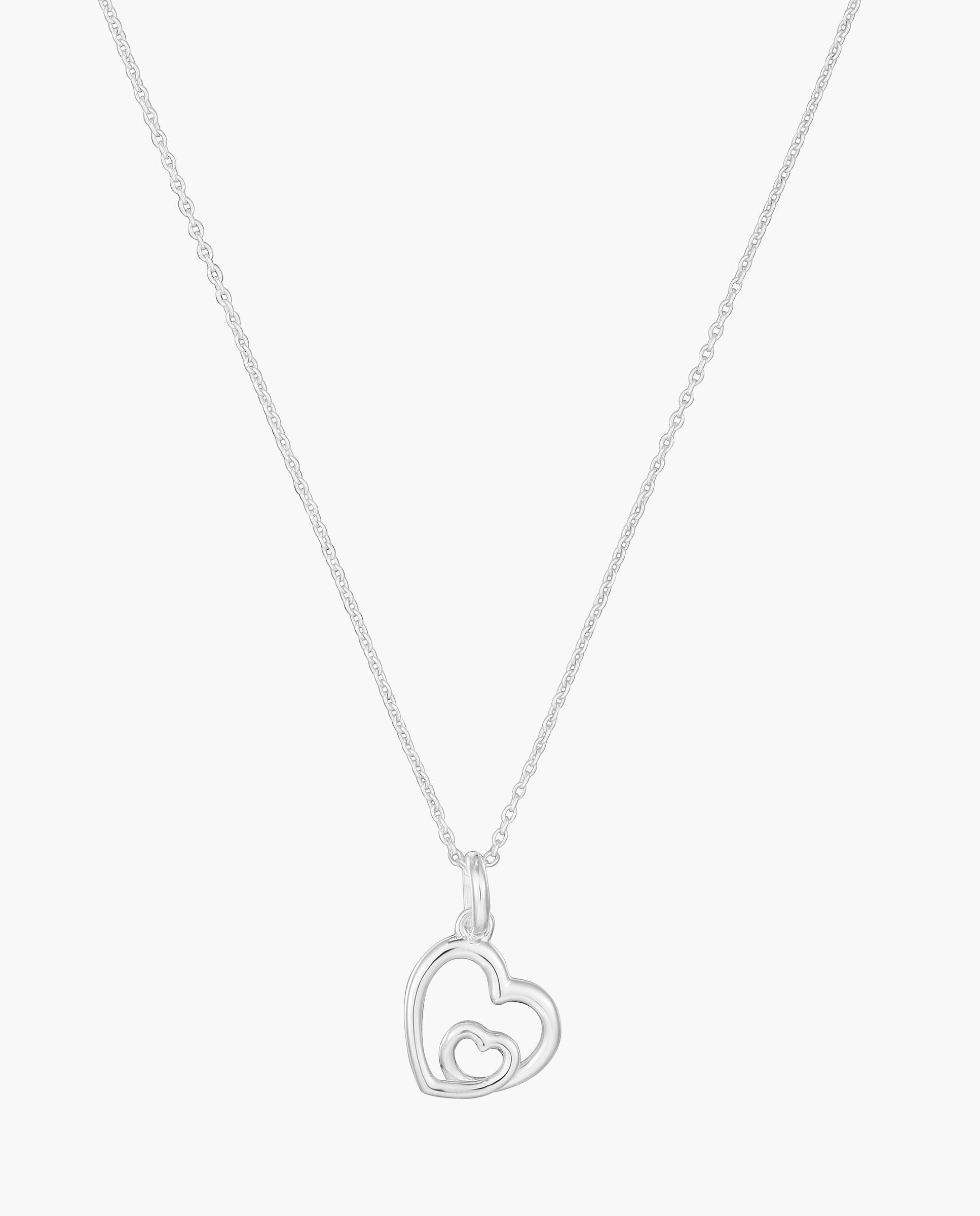Corrente com Pendentes Flechazo de Prata com Coração 12 Mm Prateado-2