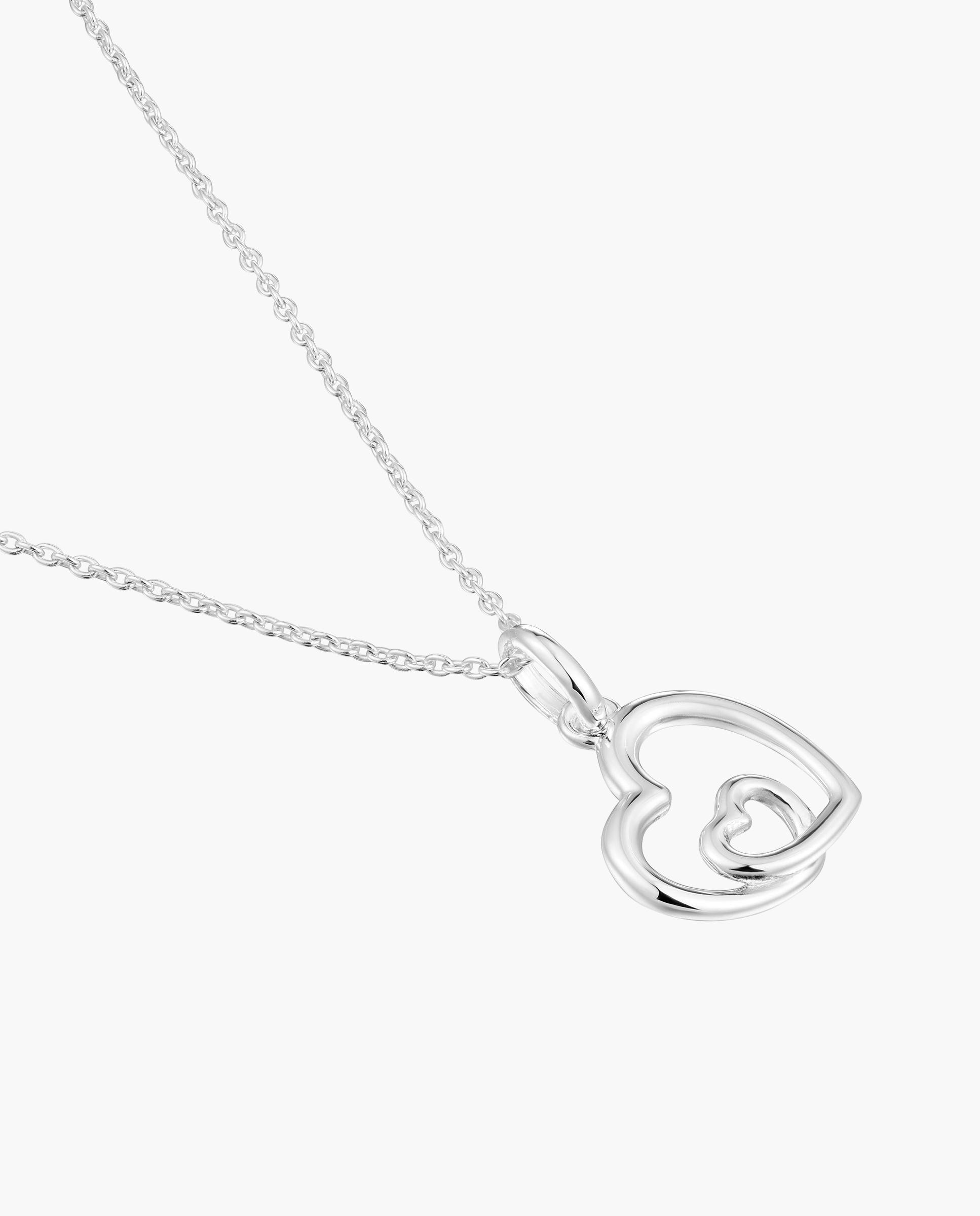 Corrente com Pendentes Flechazo de Prata com Coração 12 Mm Prateado-3