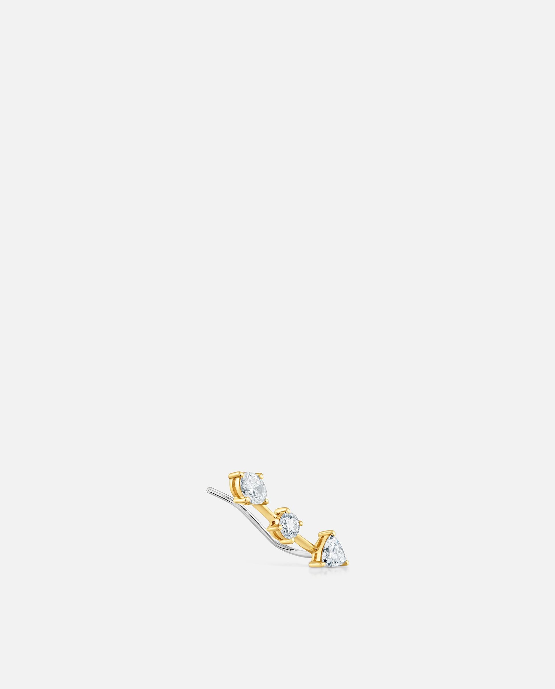 Piercing Solto Trepador Shine Lgd de Ouro 14 Kt e Diamantes Criados em Laboratório Branco-2