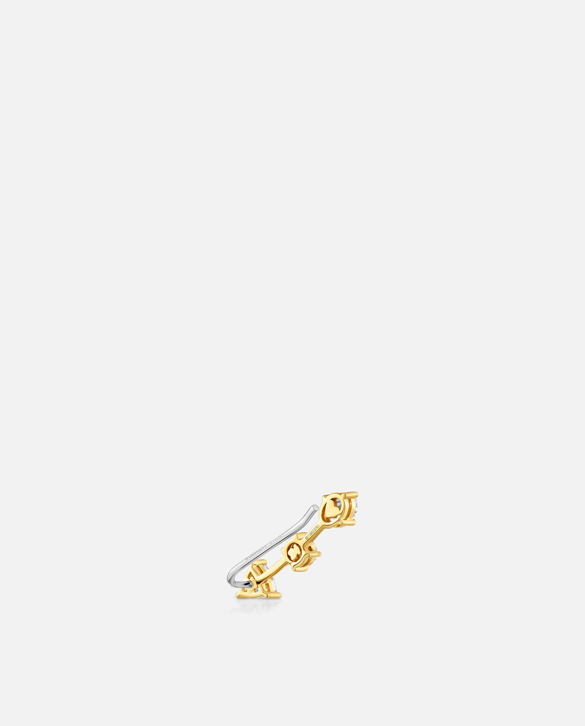 Piercing Solto Trepador Shine Lgd de Ouro 14 Kt e Diamantes Criados em Laboratório Branco-3