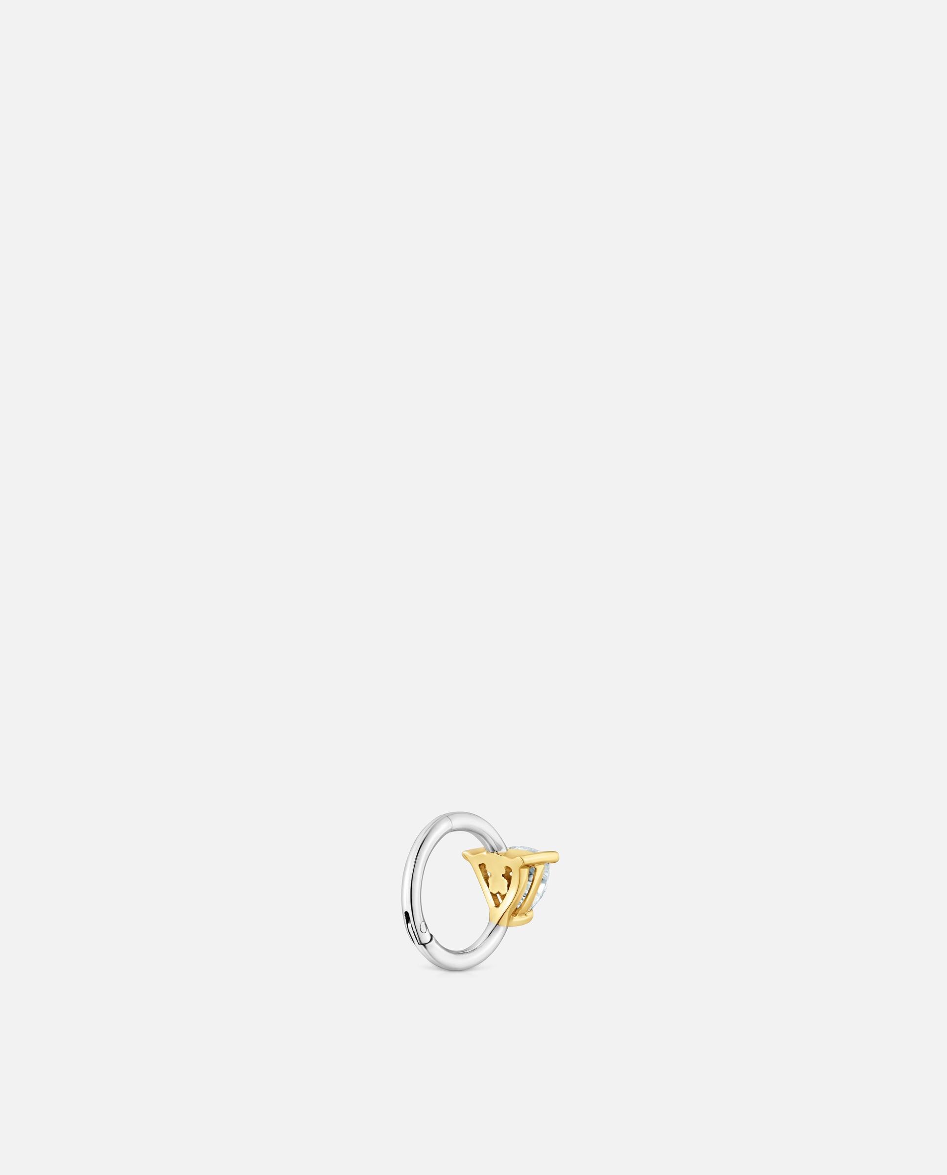Pendente Individual Shine Lgd de Argola em Ouro 14 Kt e Diamante Criado em Laboratório 0,14 Ct Branco-3