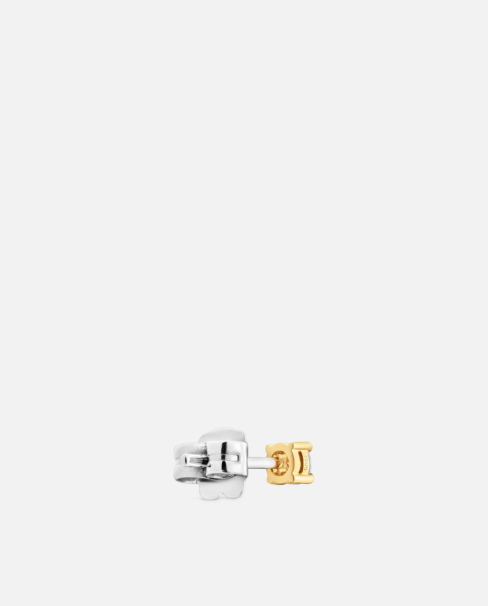 Pendiente Individual Shine Lgd de Ouro 14 Kt e Diamante Criado em Laboratório 0,10 Ct Branco-3