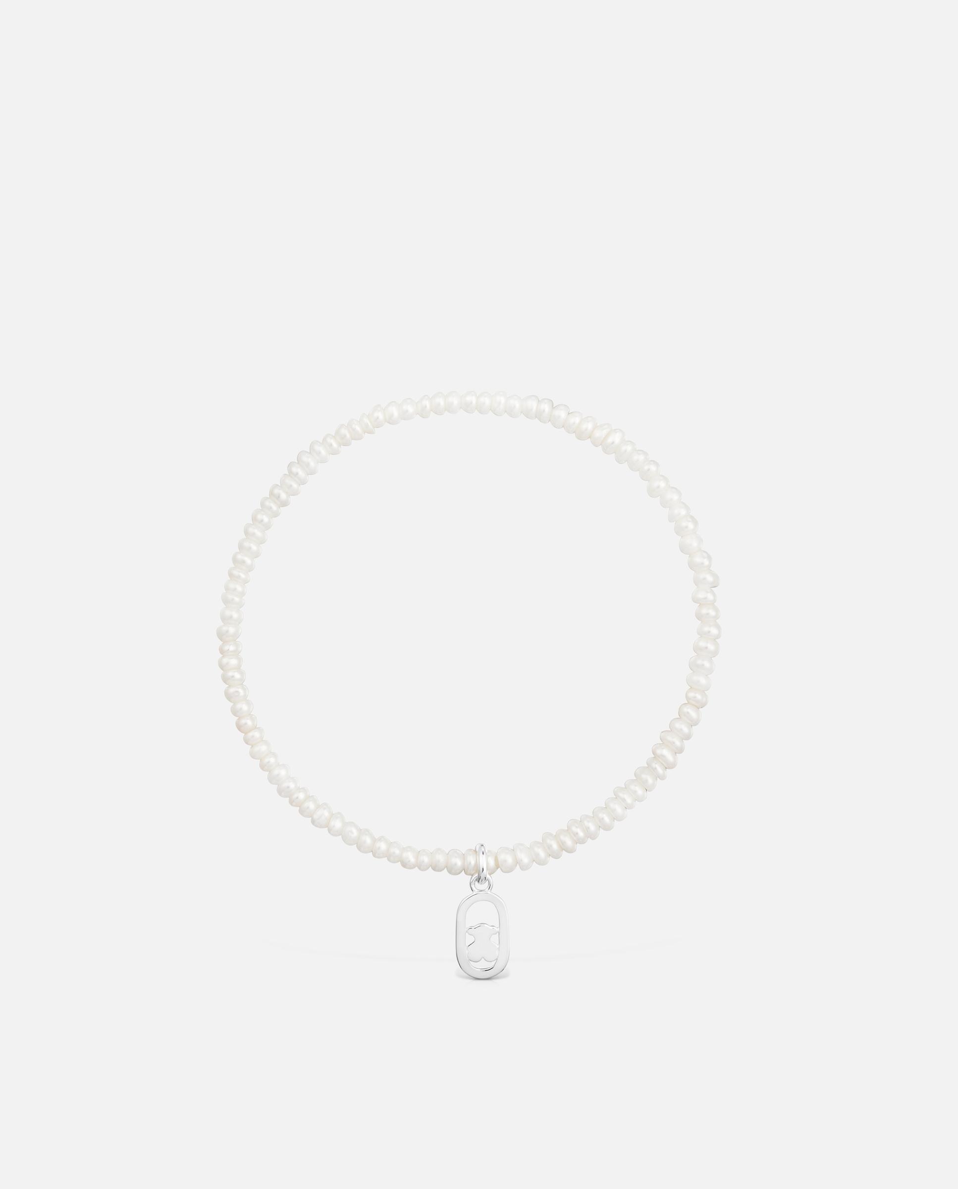 Pulseira Camille Elástica de Pérolas Cultivadas e Prata Branco-2