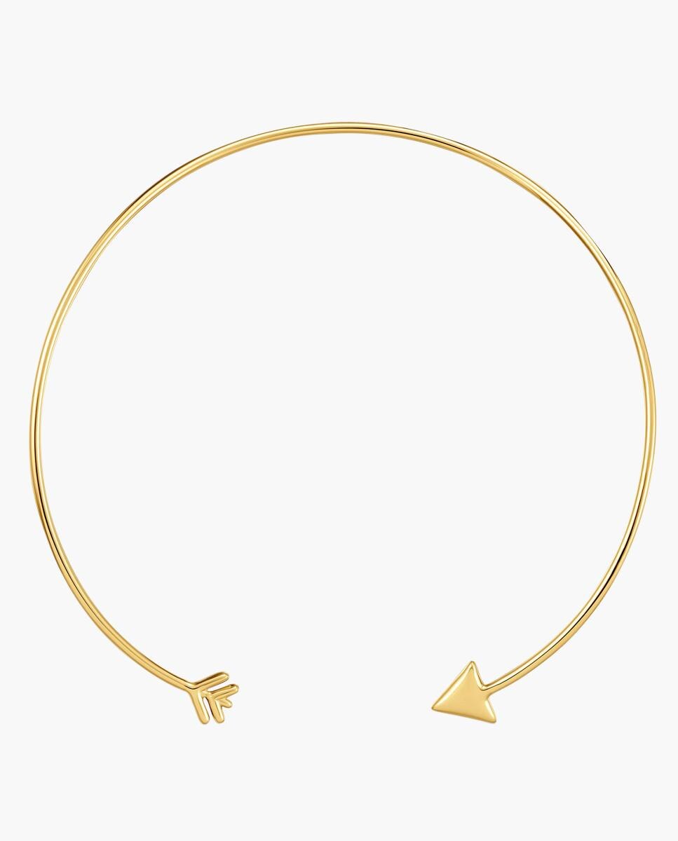 Imagem 0 de Gargantilha Flechazo Banhada a Ouro 18 Kt Sobre Prata