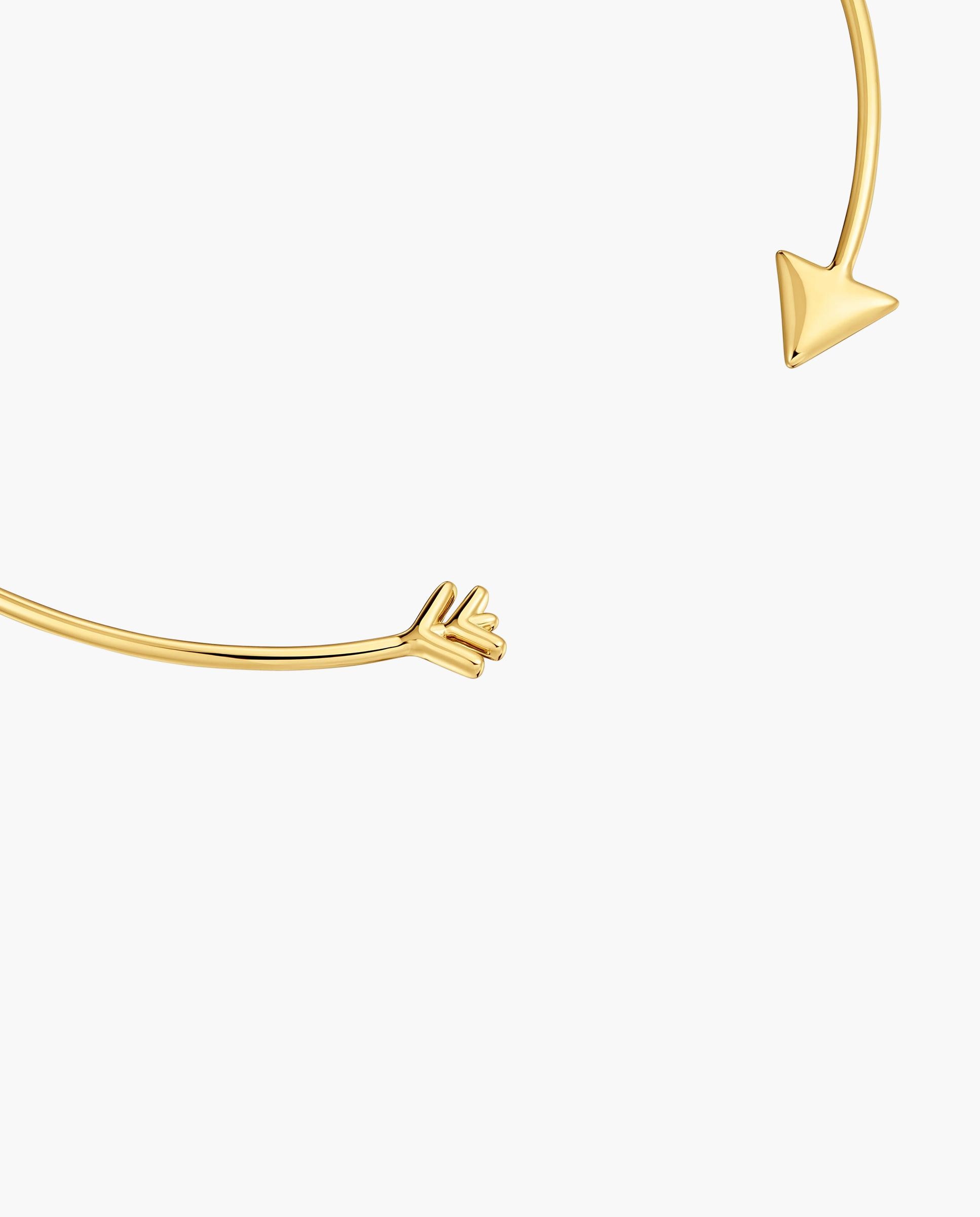 Colar Curto Flechazo Banhado a Ouro 18 Kt Sobre Prata Dourado-2