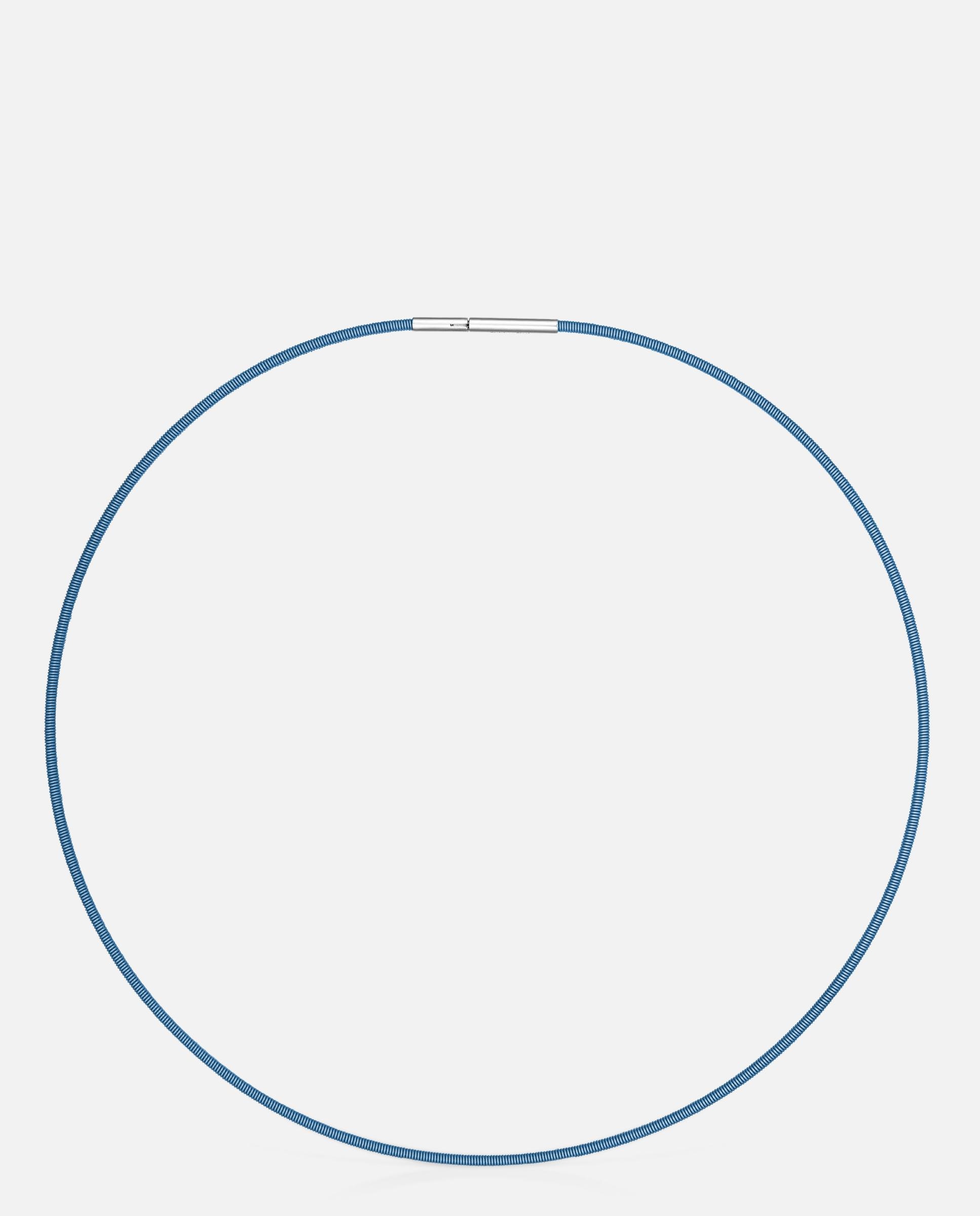 Colar Mesh Tube de Aço em Turquesa 2 Mm Azul-turquesa-1