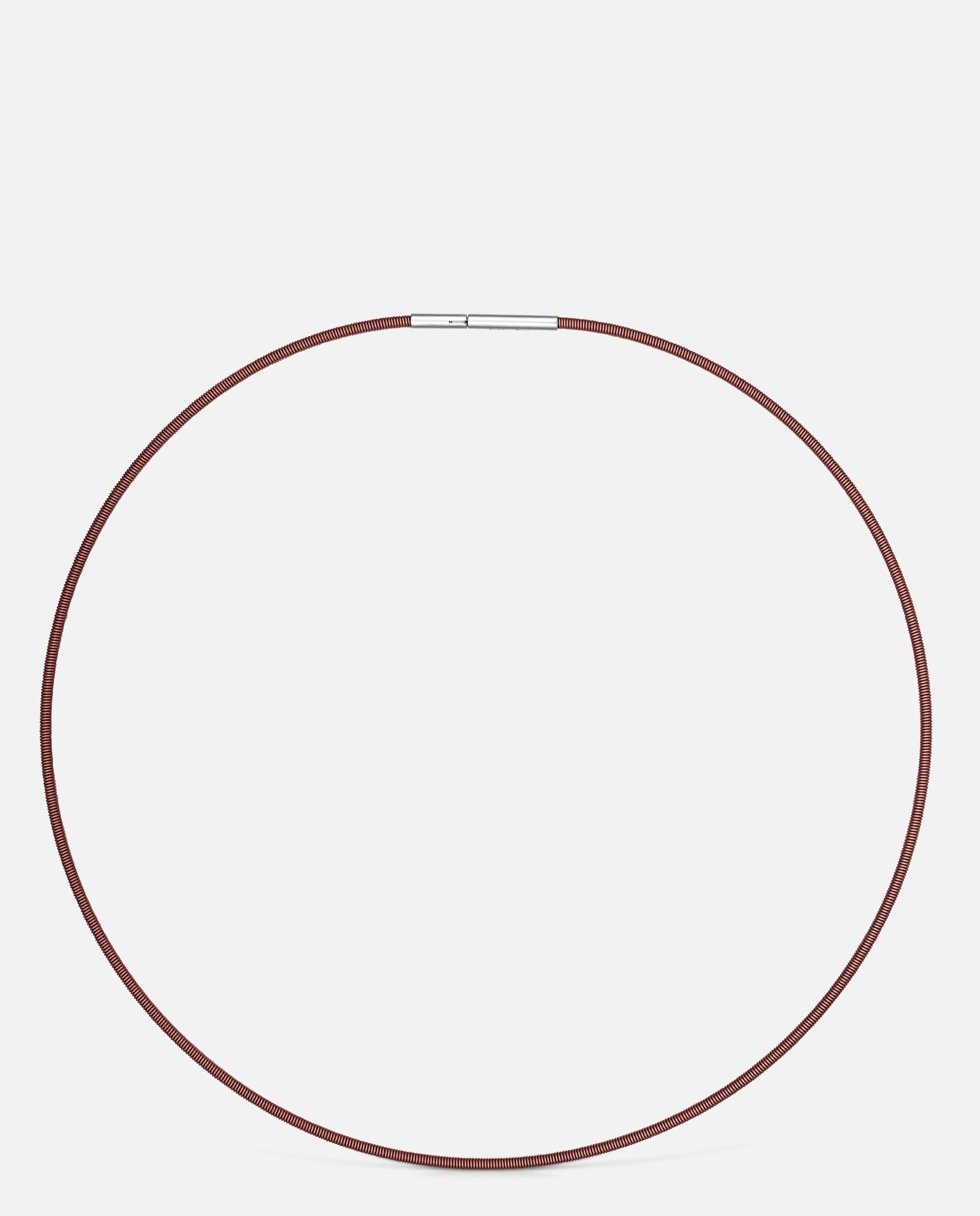 Colar Mesh Tube de Aço em Castanho 2 Mm Multicolor-1