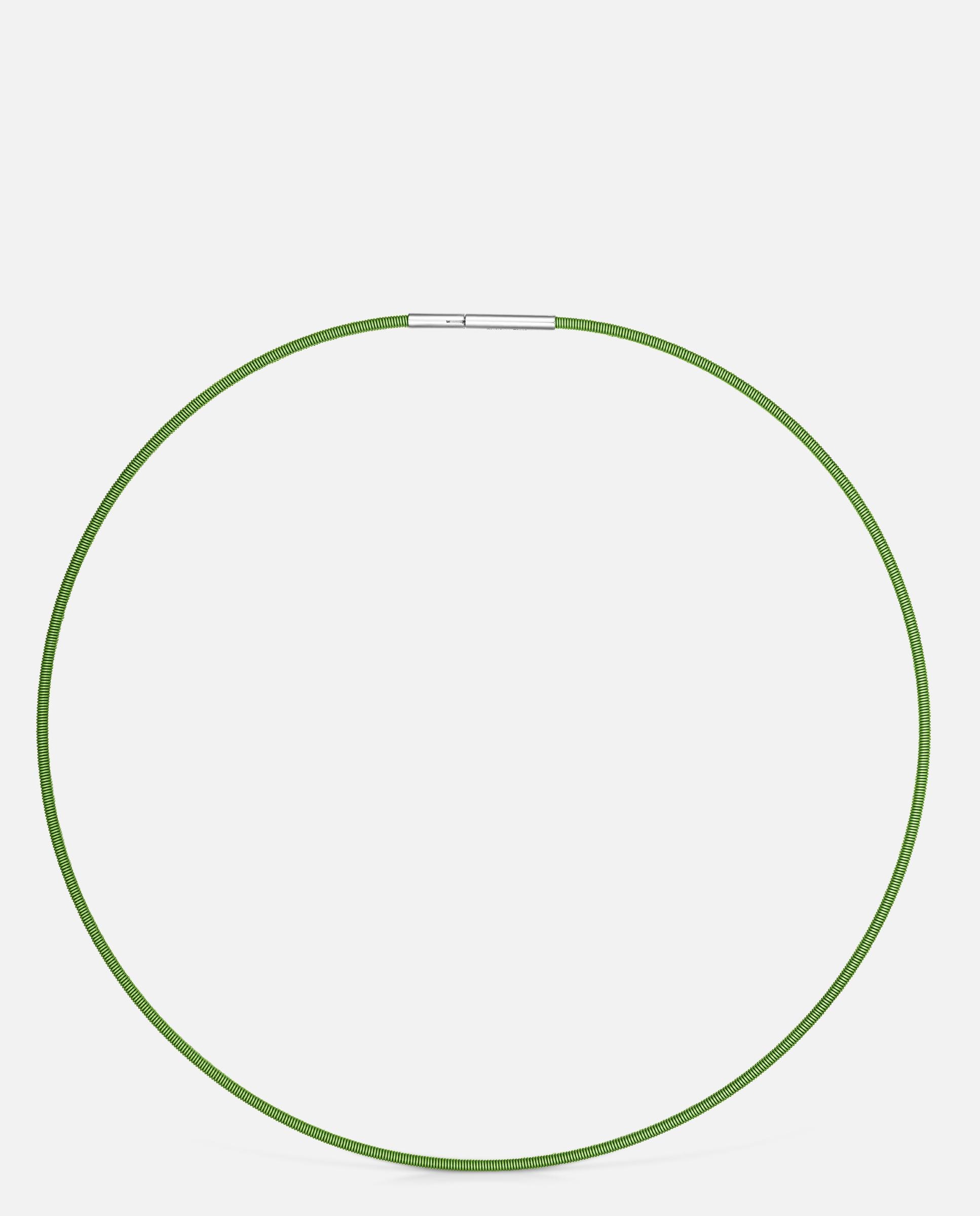 Colar Mesh Tube de Aço Verde 2 Mm Multicolor-1