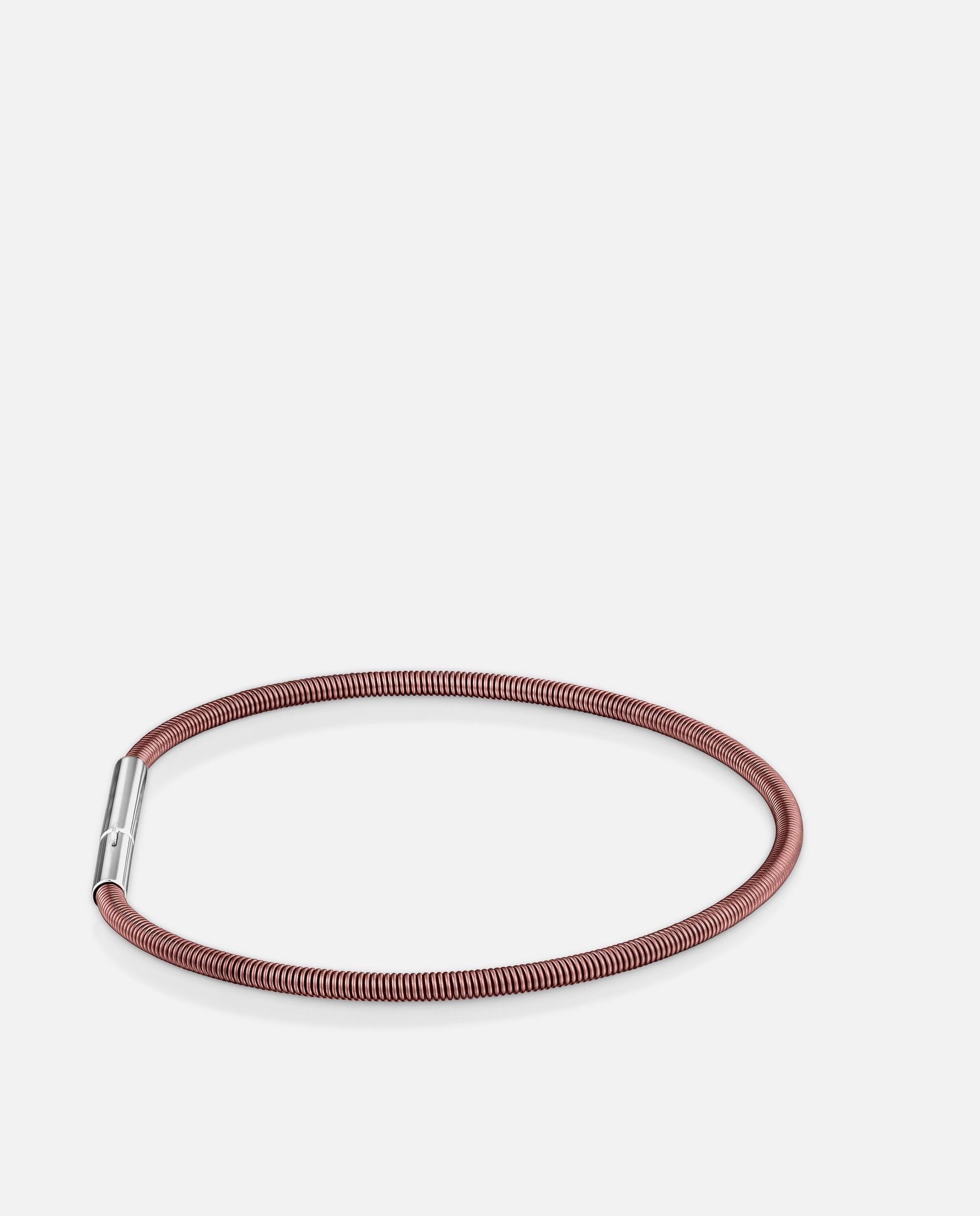 Pulseira de Corrente Mesh Tube de Aço em Castanho 2 Mm Castanho-escuro-2