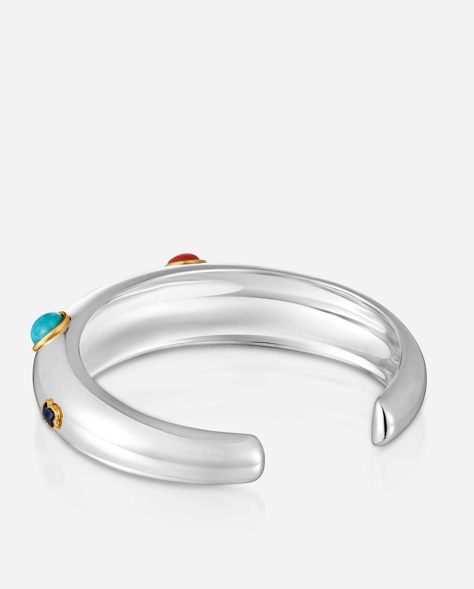 Pulseira de Prata Banhada em Ouro 18 Kt Sobre Prata Warm com Gemas Multicolor-3