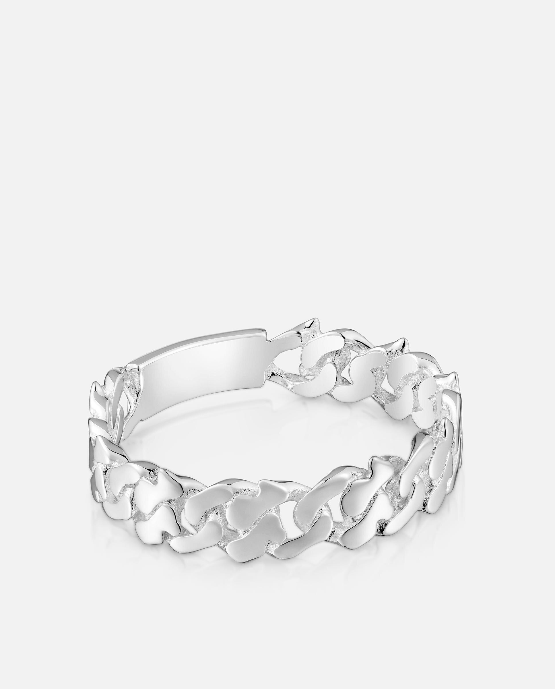 Anel de Prata 5 Mm Bear's Chain Prateado-2